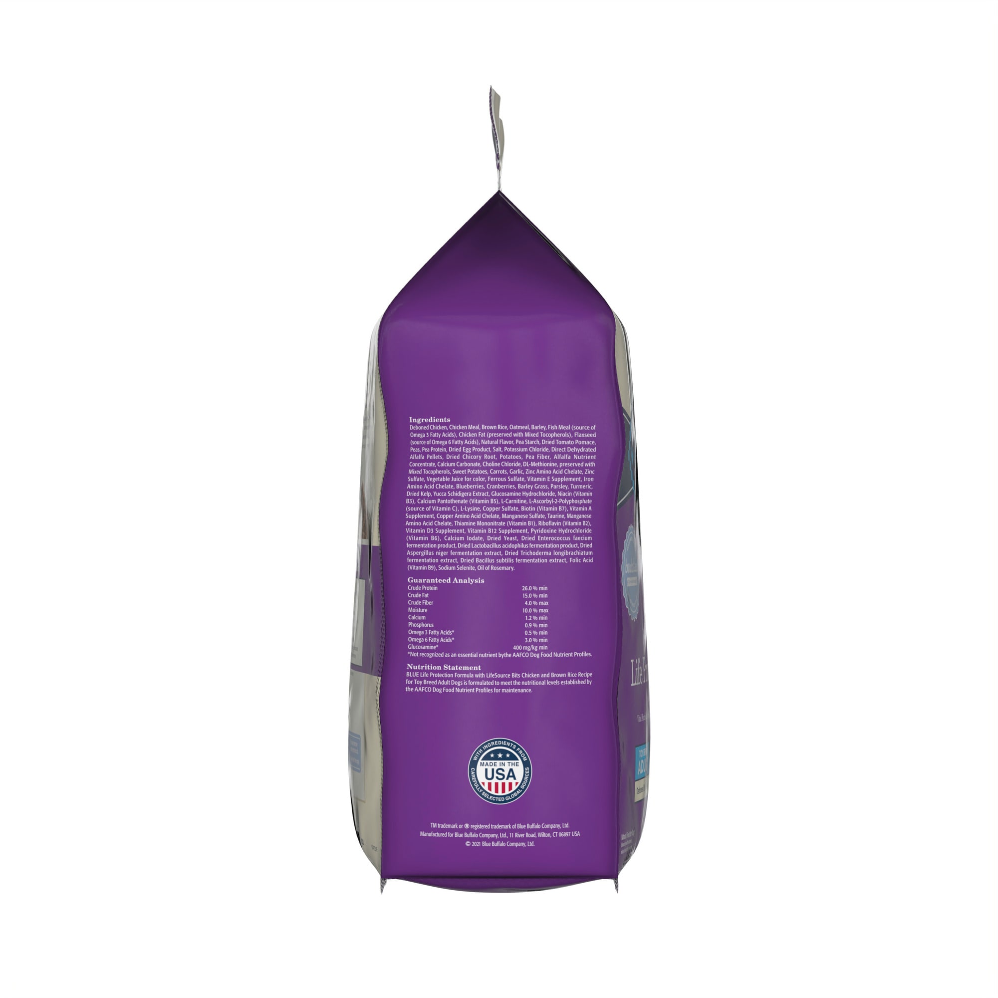 Blue buffalo dog food hotsell purple bag