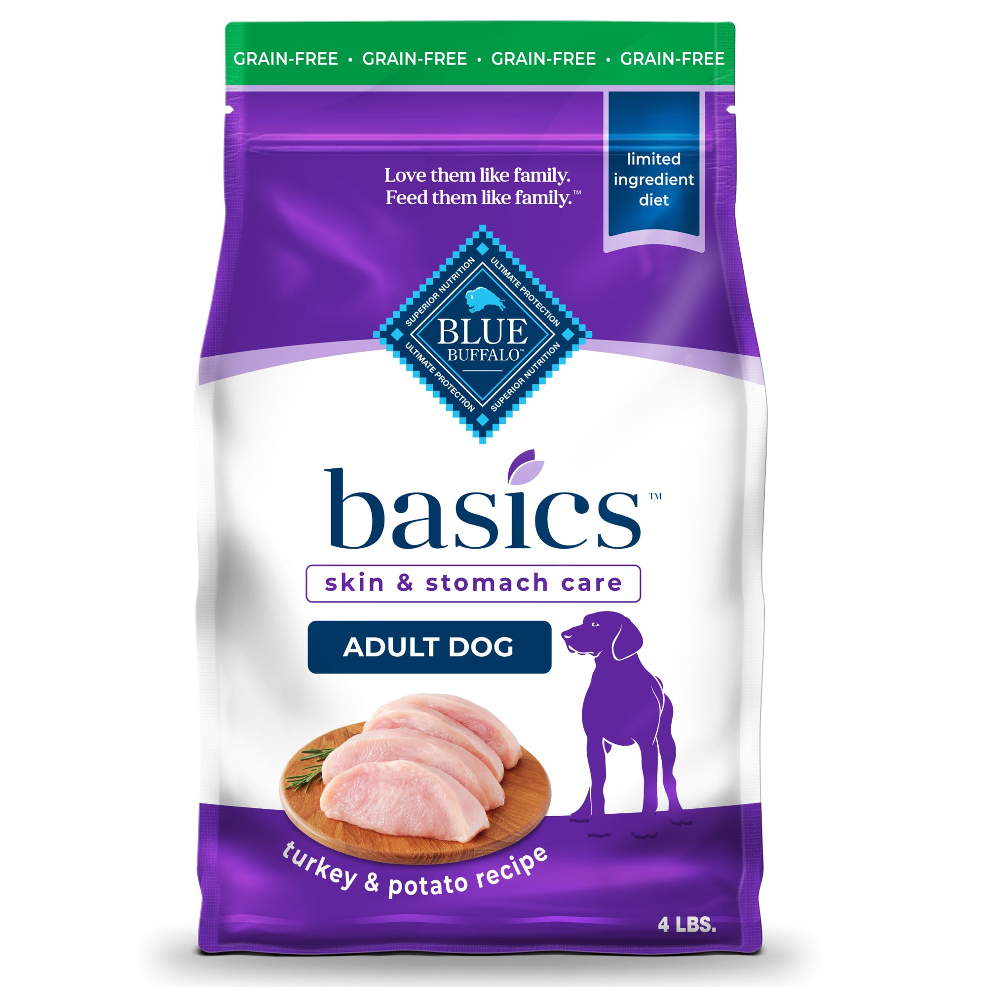 Blue Buffalo Basics Grain Free Skin Stomach Care Turkey Potato Dry Cat Food 11 lbs. Petco