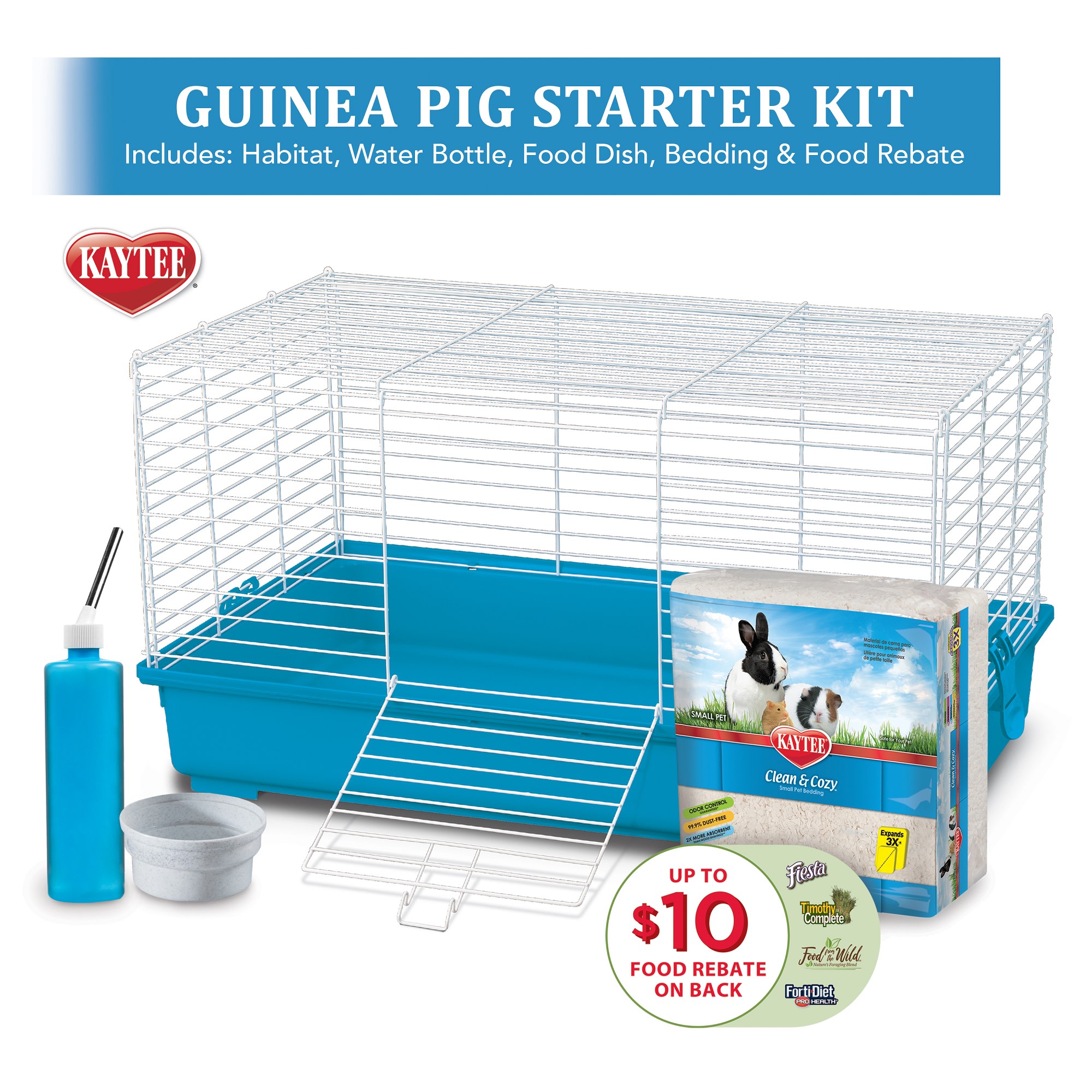 Kaytee Complete Guinea Pig Kit 30"L X 18"W X 16.5"H 
