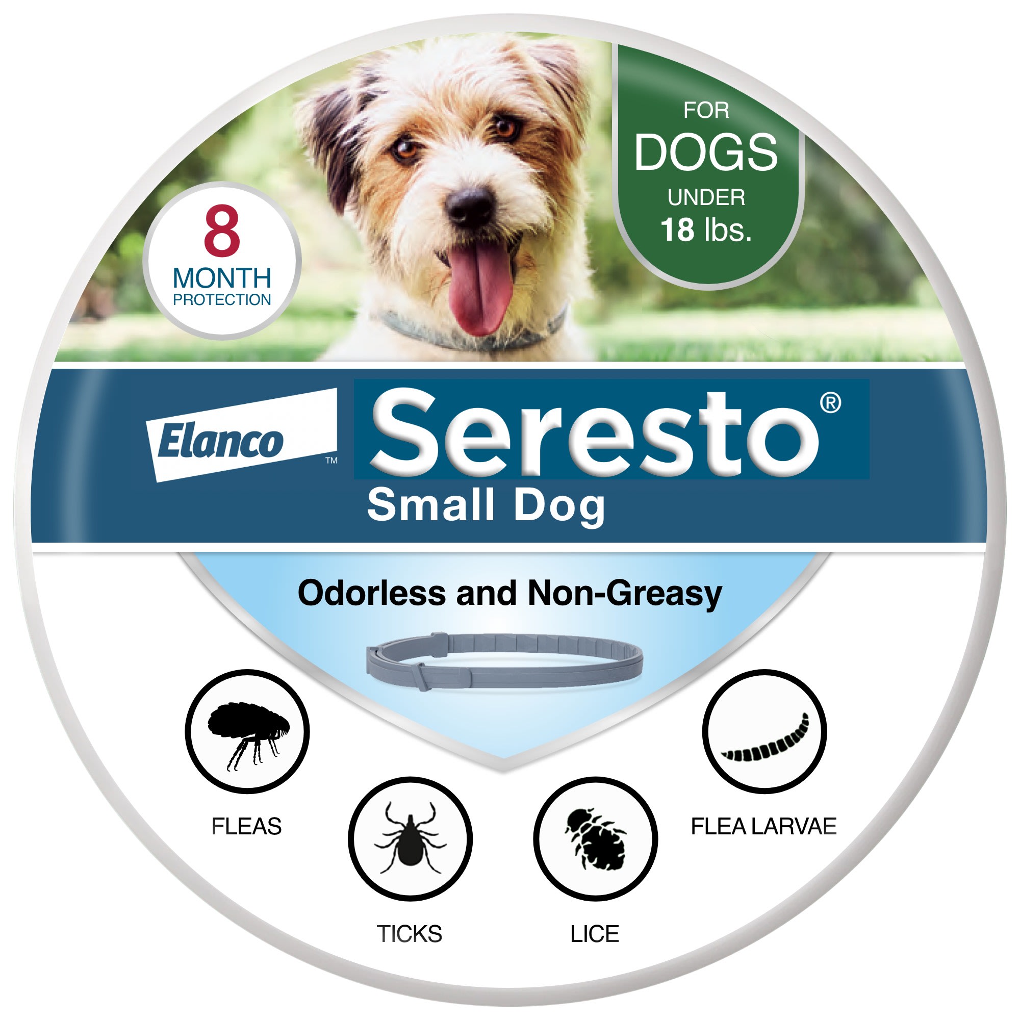 Seresto Vet Recommended Flea Tick Prevention Collar for Small Dogs Under 18 lbs. Count of 1