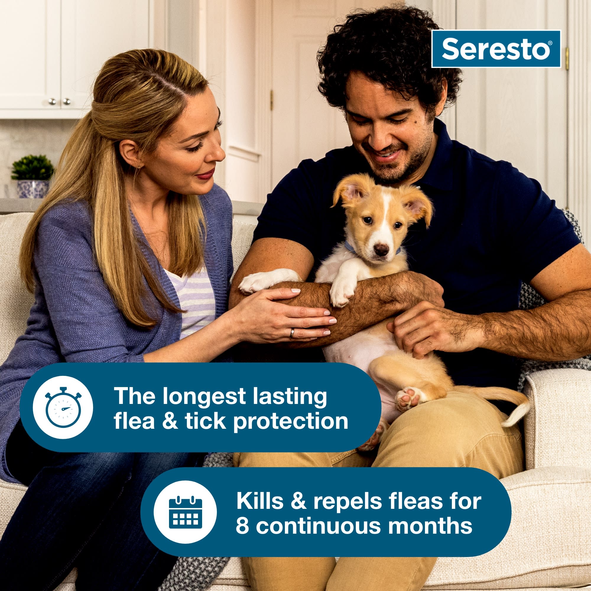 Seresto Vet Recommended Flea and Tick Prevention Collar for Small