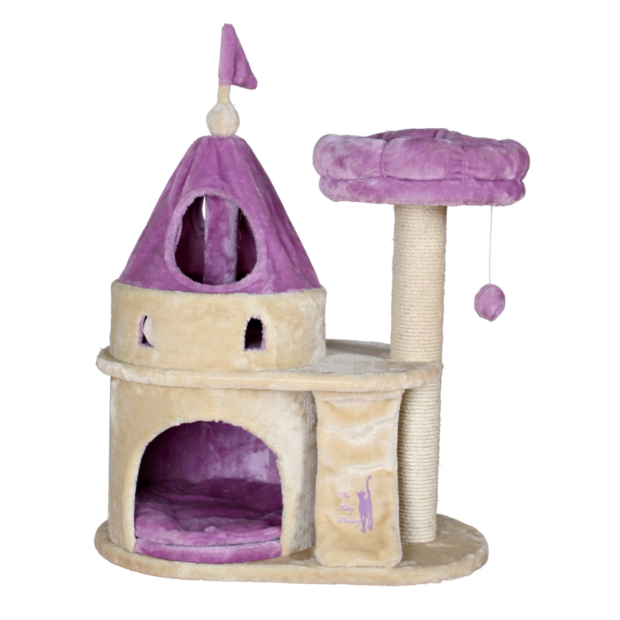 TRIXIE My Kitty Darling Castle in Purple Beige 35.25