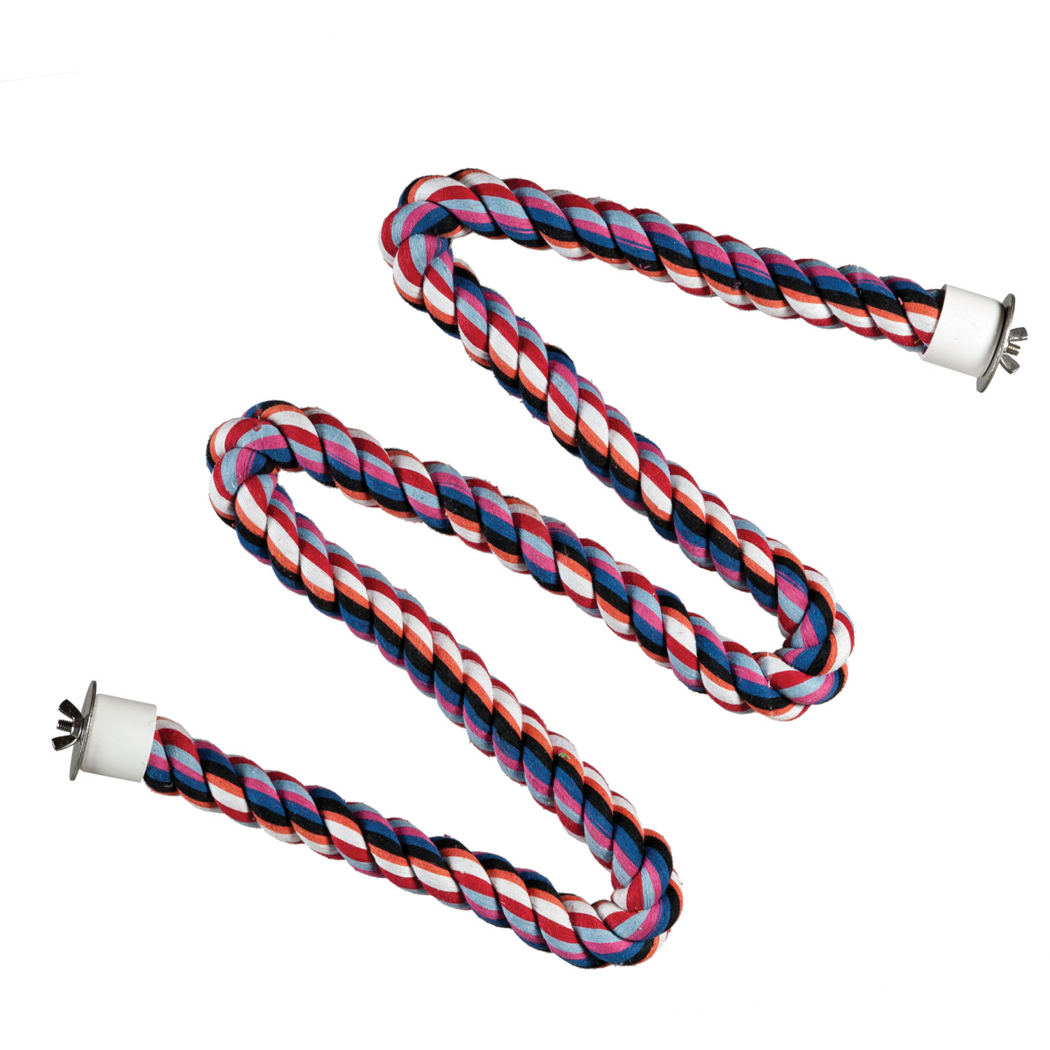 Caitec Paradise Cotton Zig Zag Perch, 64 IN, Multi-Color