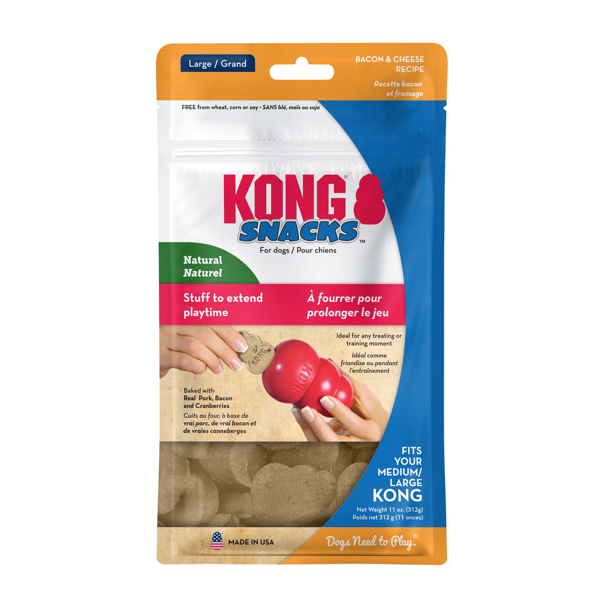 KONG Large 11-Ounce Stuff'N Bacon and Cheese Snacks