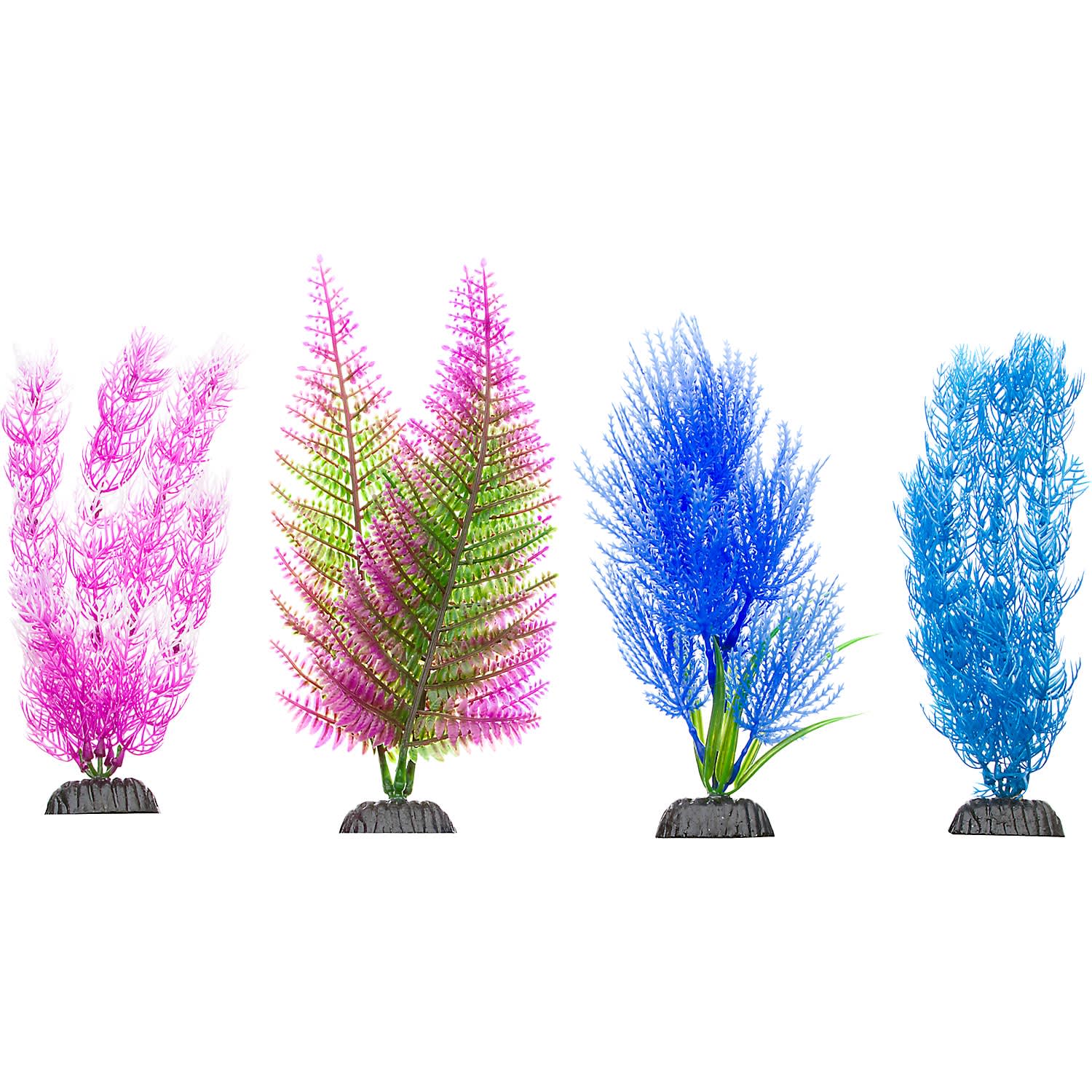 Imagitarium Colorful Plastic Aquarium Plants Midground Value Pack | Petco