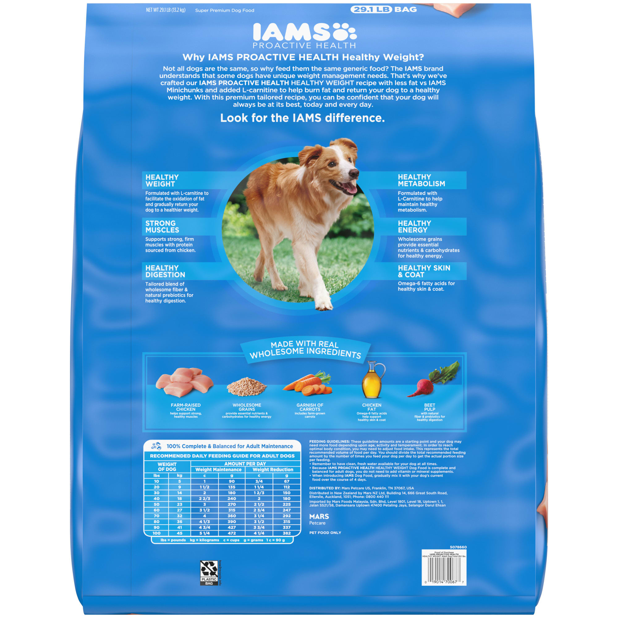 IAMS ProActive Health Healthy Weight Control Adult Dry Dog Food with Real Chicken 29.1 lbs