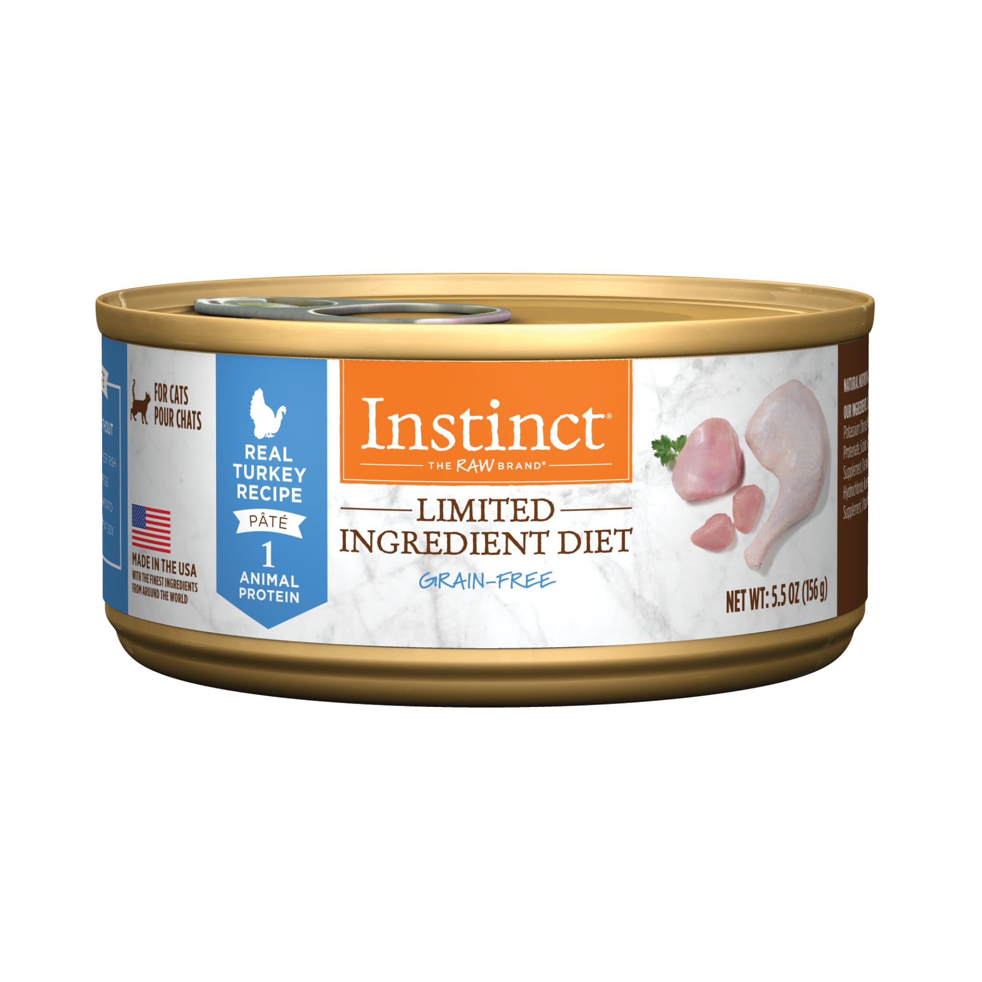 Instinct Grain Free Lid Turkey Canned Cat Food 3 oz Case of 24