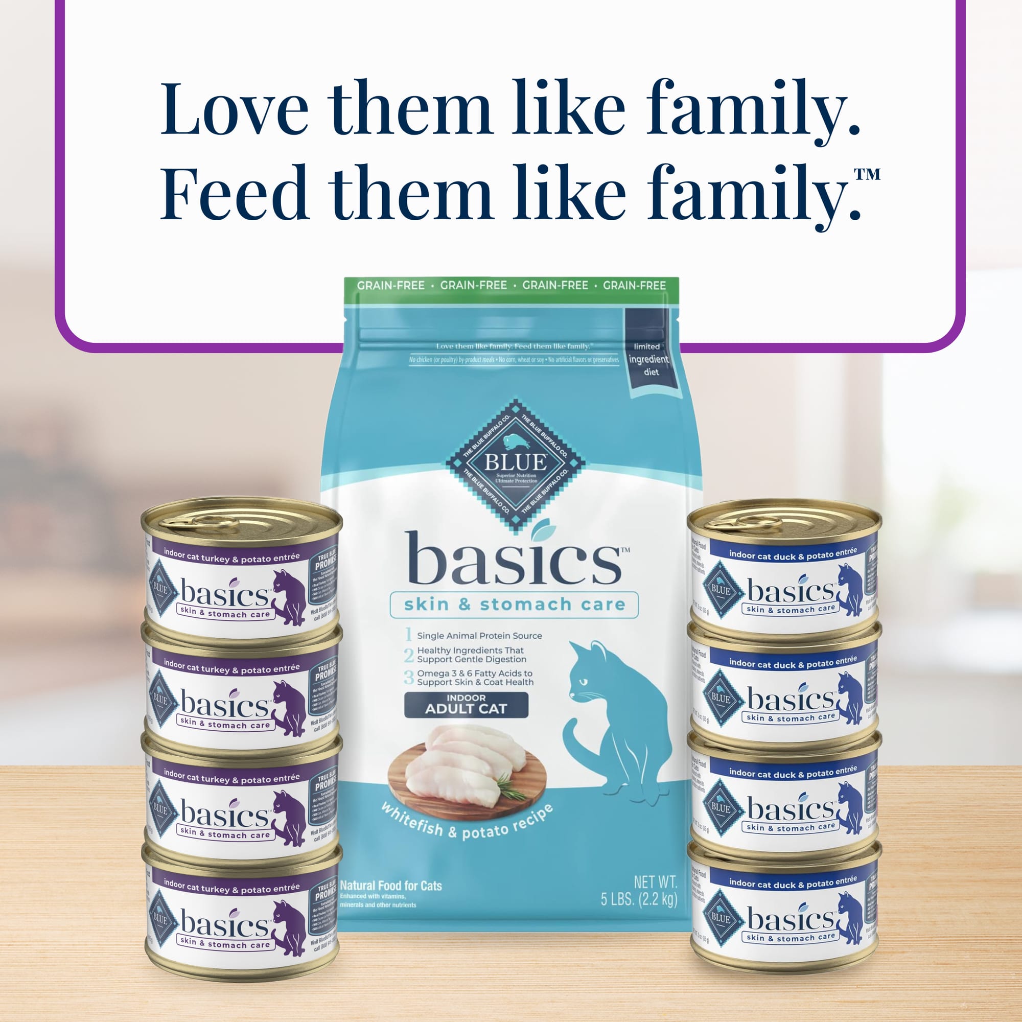 Blue Buffalo Basics Grain-Free, Turkey, Adult Wet Cat Food, oz