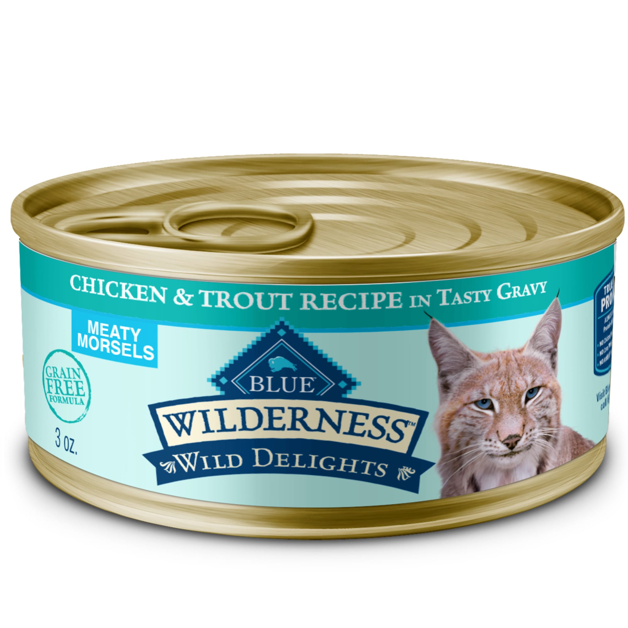 Blue Buffalo Wilderness Chicken & Trout Wet Cat Food 3 oz 24-Pack