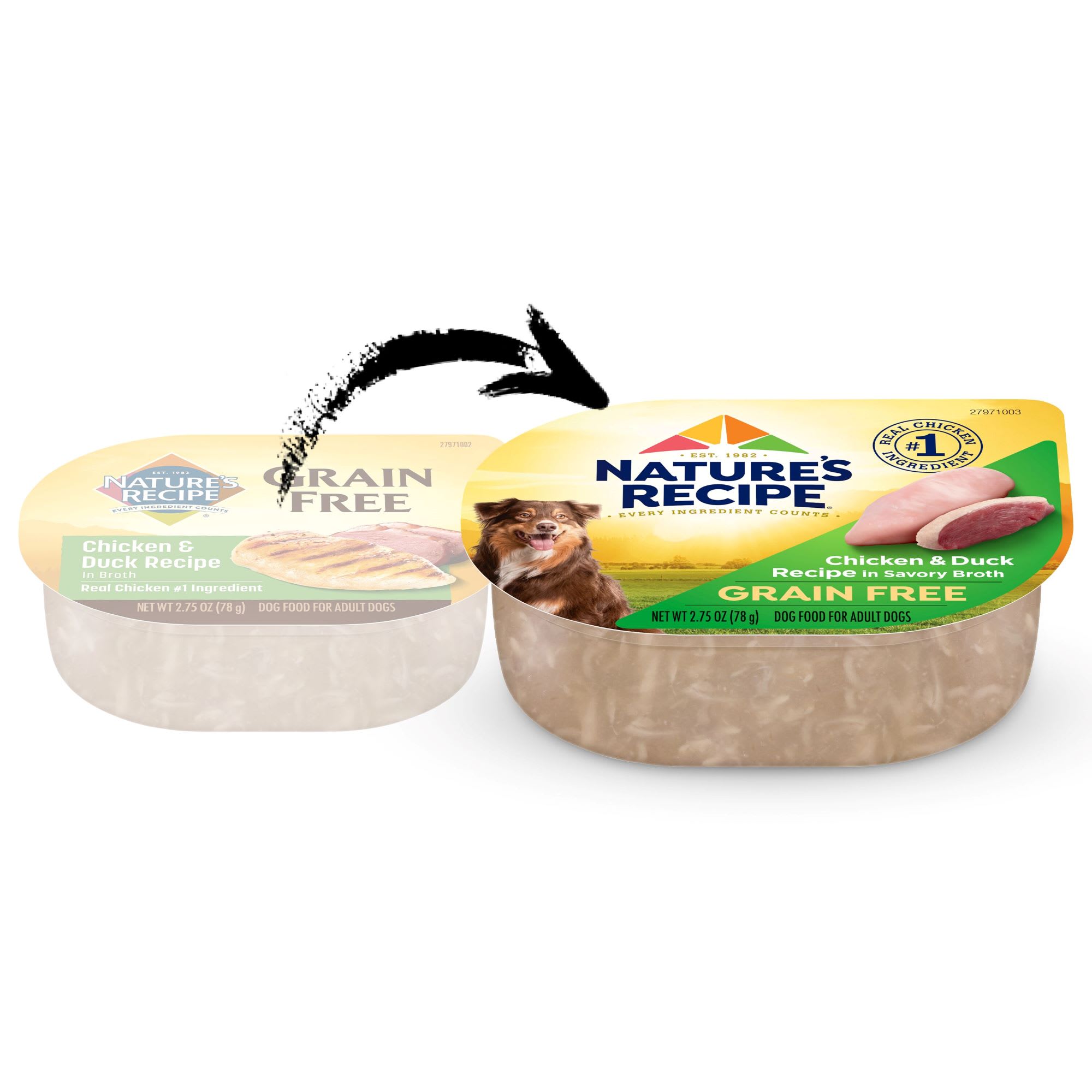 Nature S Recipe Grain Free Adult Dog Food Trays Chicken Duck 2 75 Oz Case Of 12 Petco