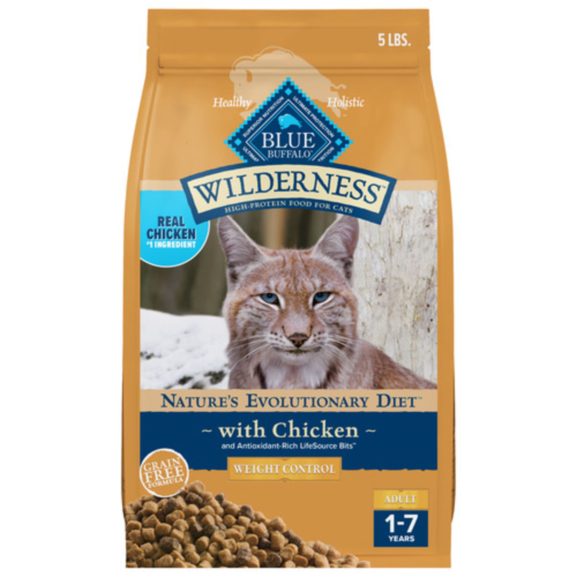 Blue Buffalo Wilderness Weight Control Chicken Cat Food 11 lbs