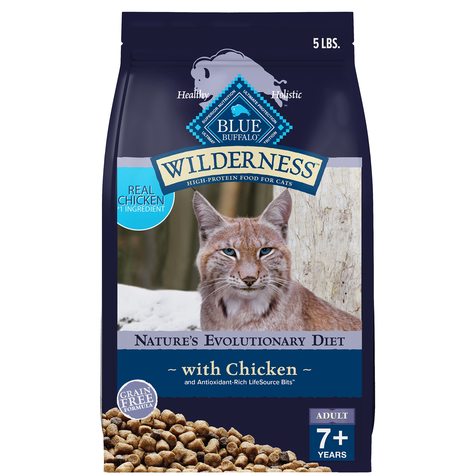 Blue Buffalo Wilderness High Protein Chicken Kitten Food 5 lbs