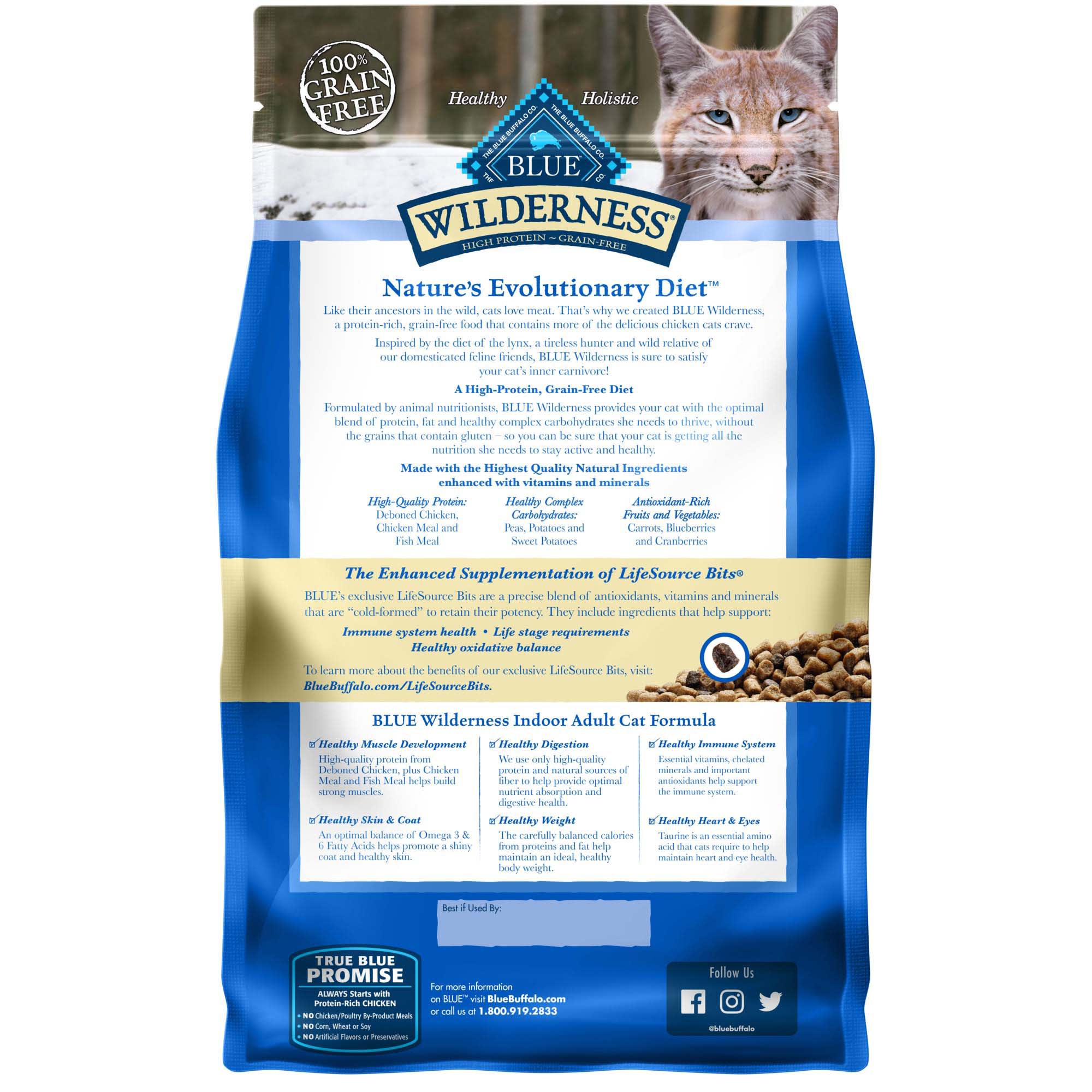 Blue wilderness outlet indoor cat food