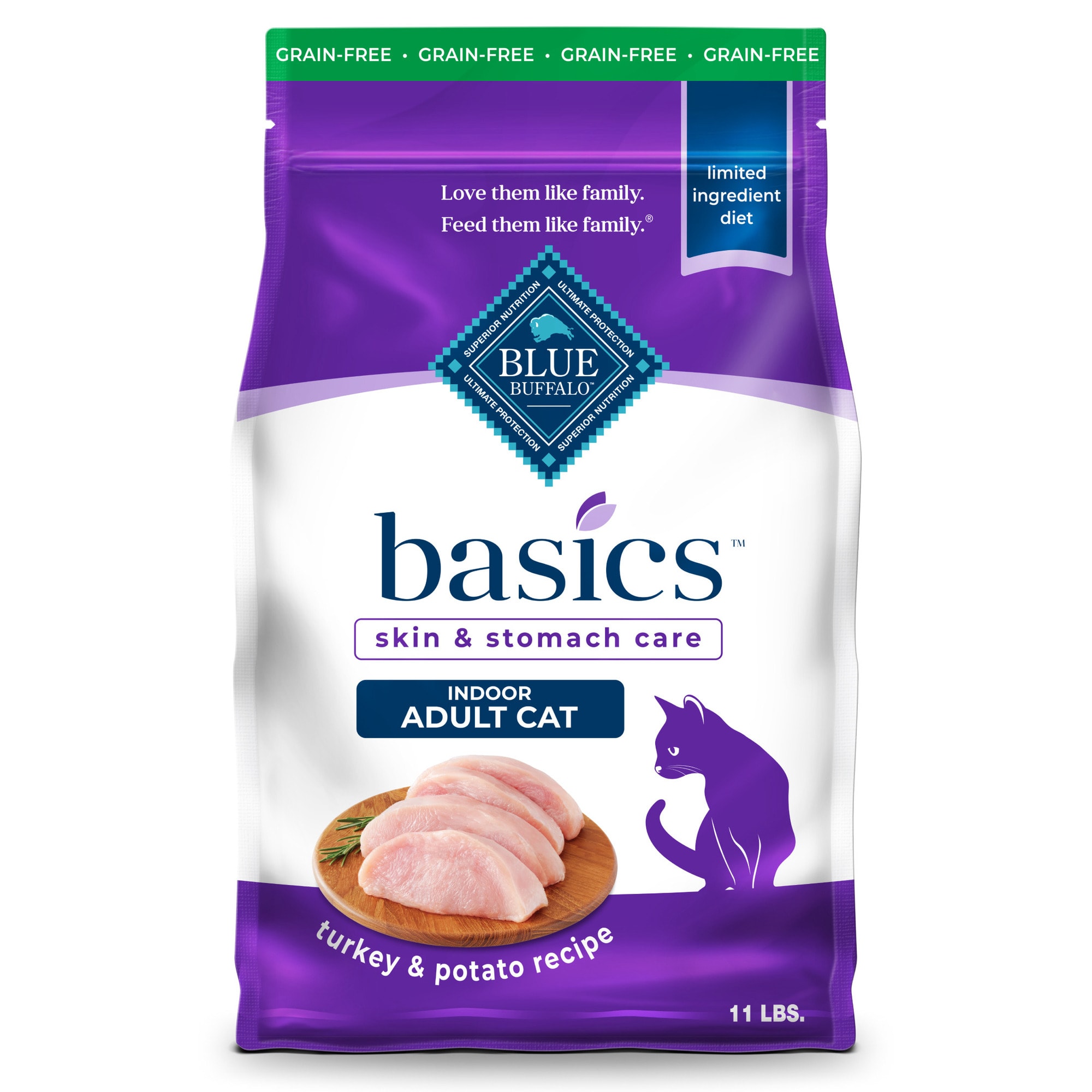 Blue buffalo basics fish 2025 and potato cat food