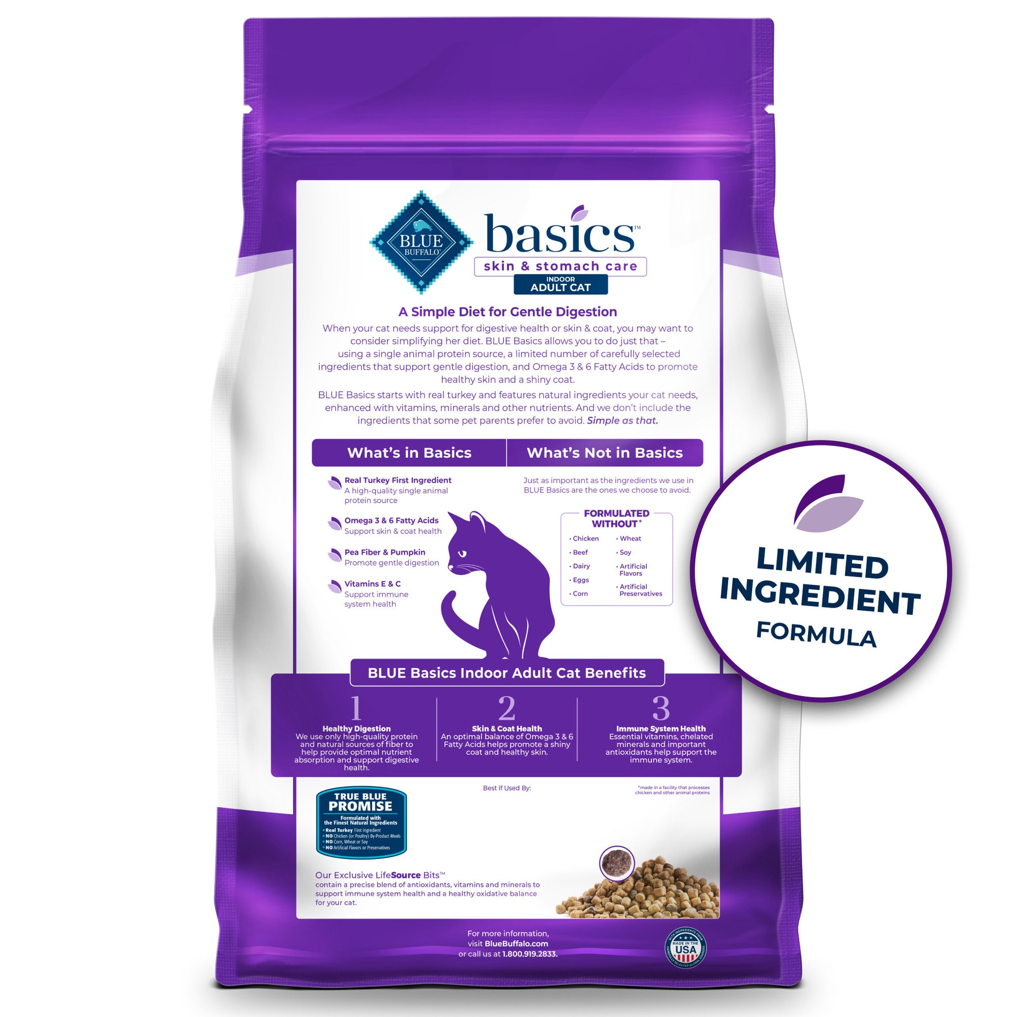 Blue buffalo basics turkey sales and potato cat food