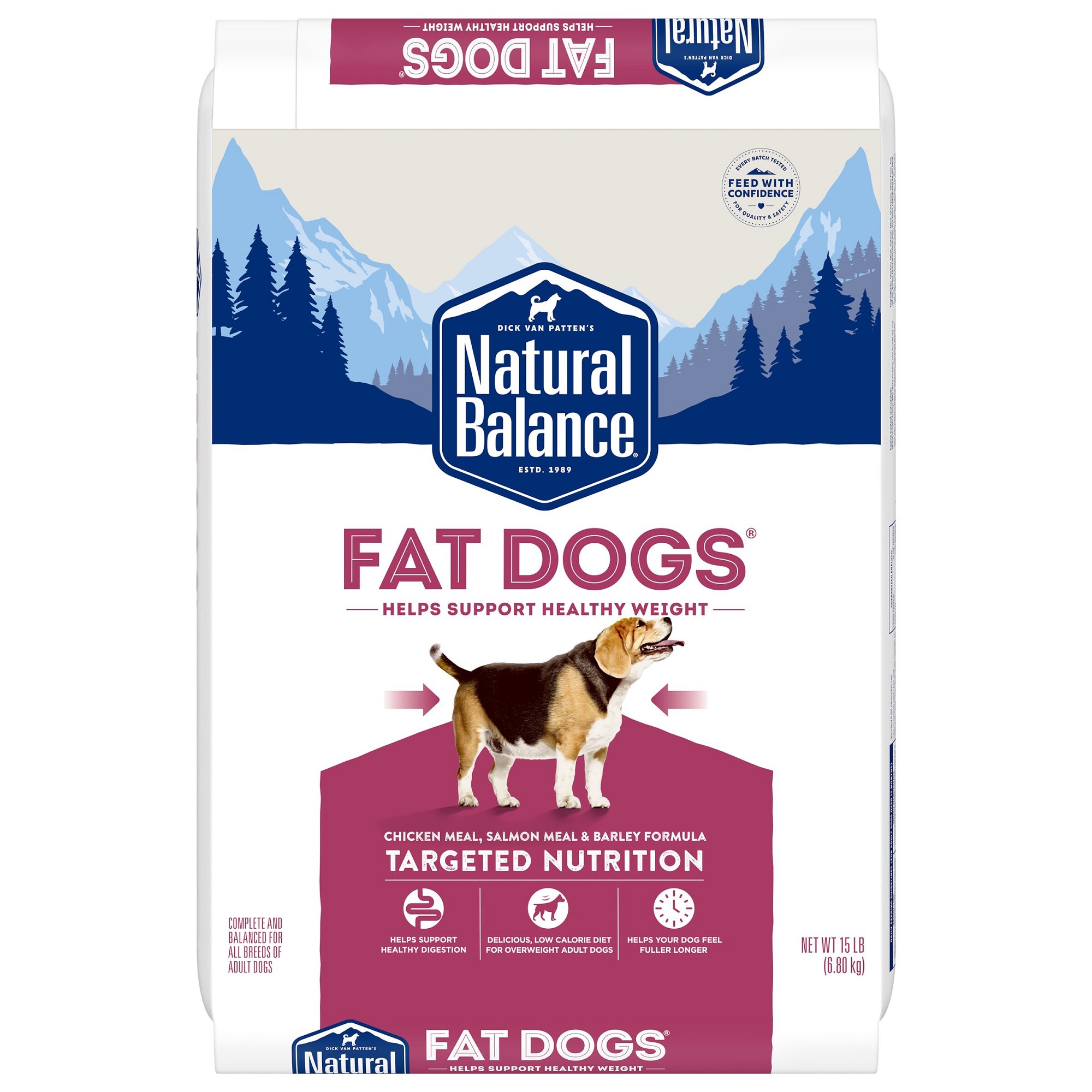 Natural Balance Fat Dogs Chicken Meal Salmon Meal Barley Formula Adult Dry Food 15 Lbs Petco