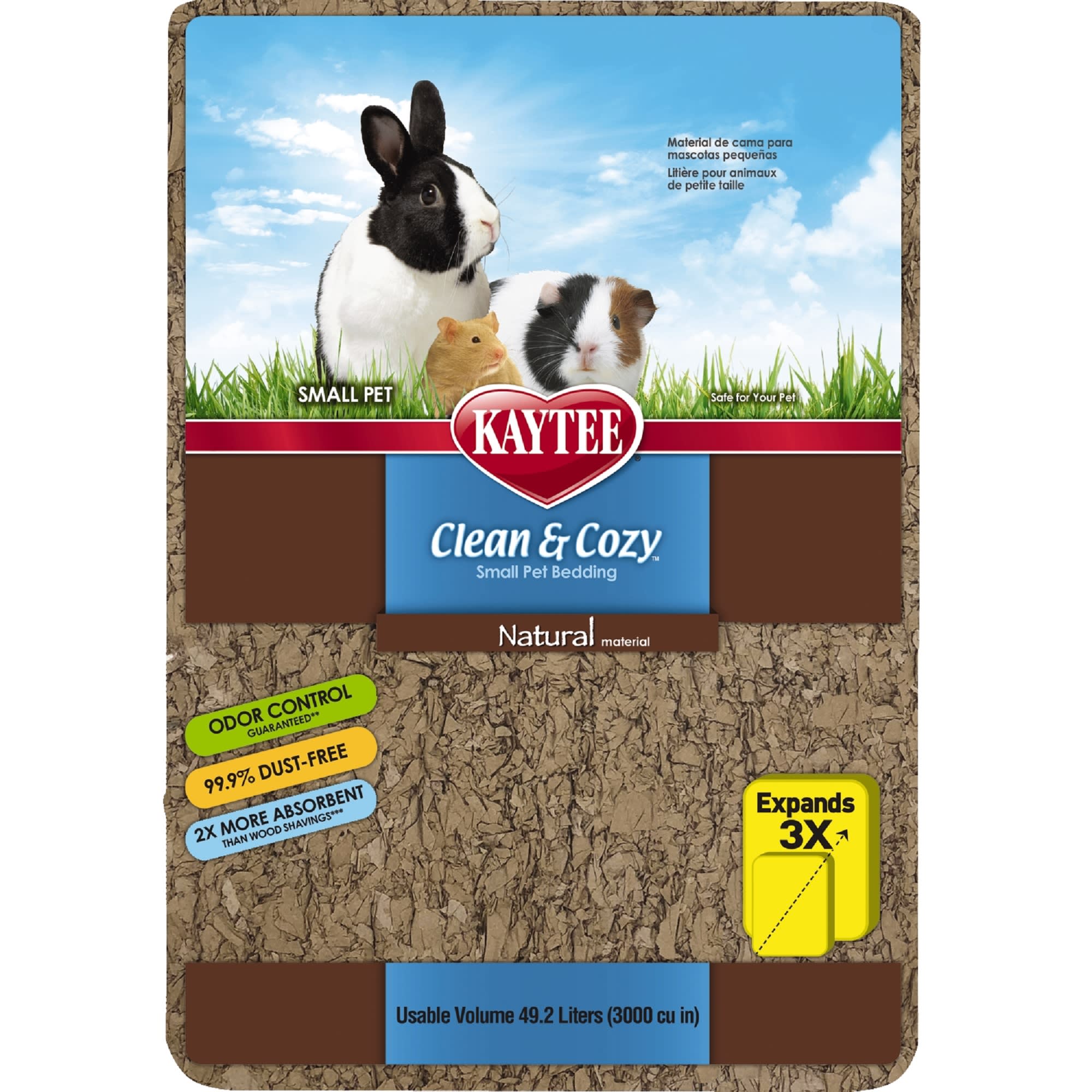 Kaytee Clean & Cozy Bettwaren für kleine Haustiere/ Nager/ Hamster 99,9% staubfrei Geruchskontrolle Weiß 85 Liter 
