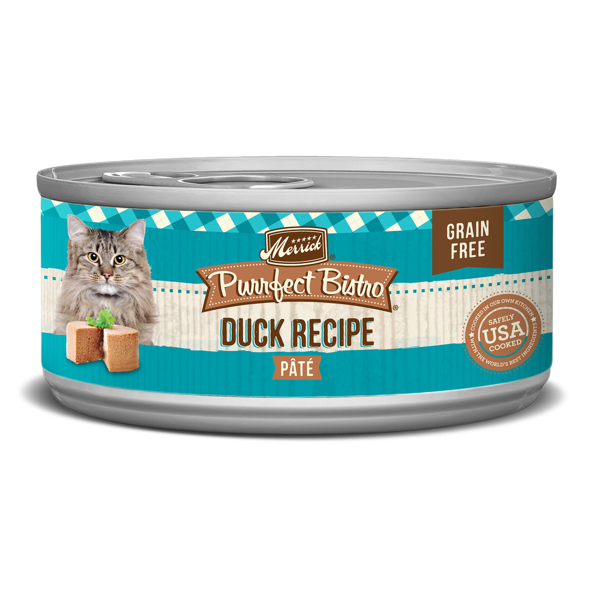 Merrick Purrfect Bistro Grain Free Duck Recipe Pate Wet Cat Food