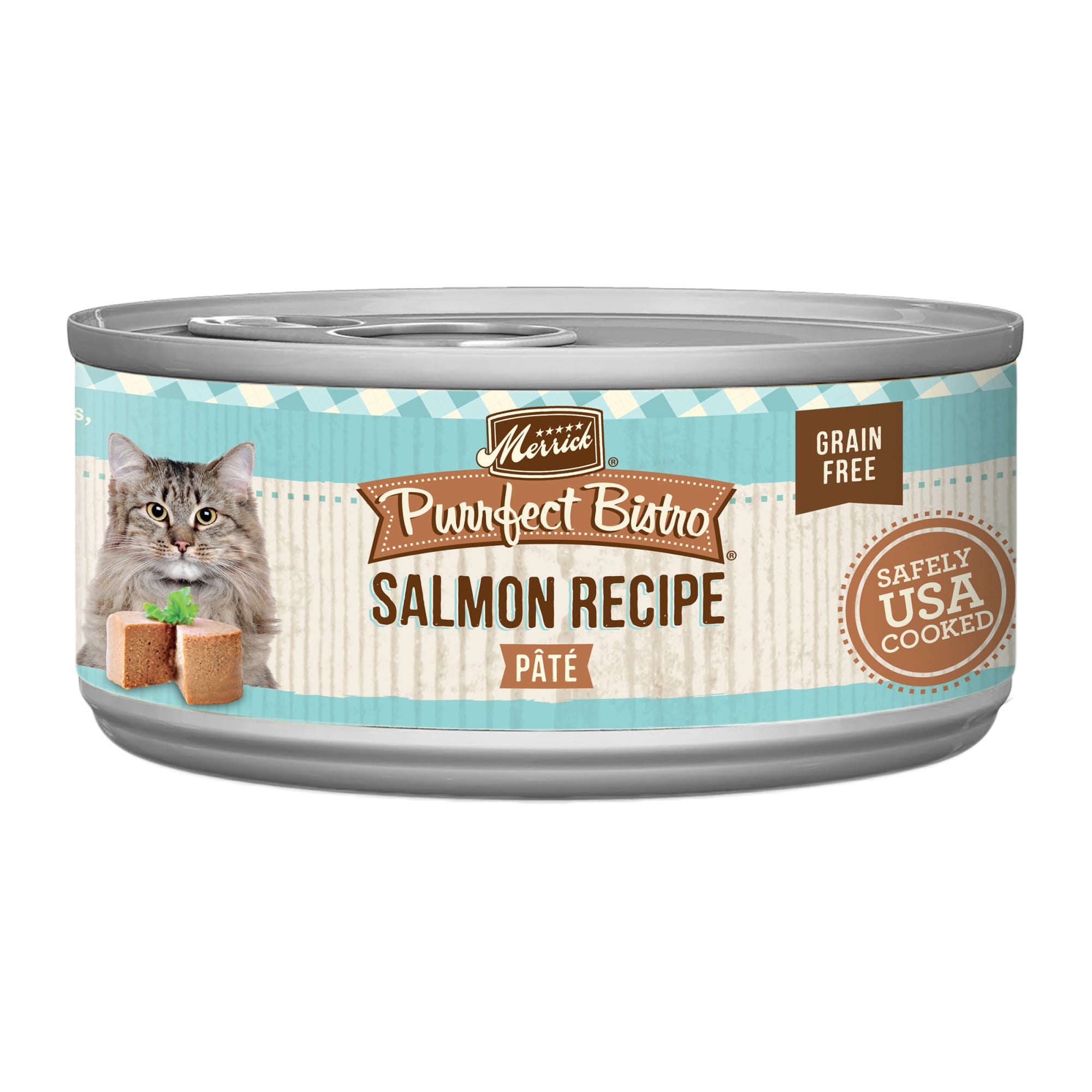 Merrick Purrfect Bistro Grain Free Salmon Recipe Pate Wet Cat