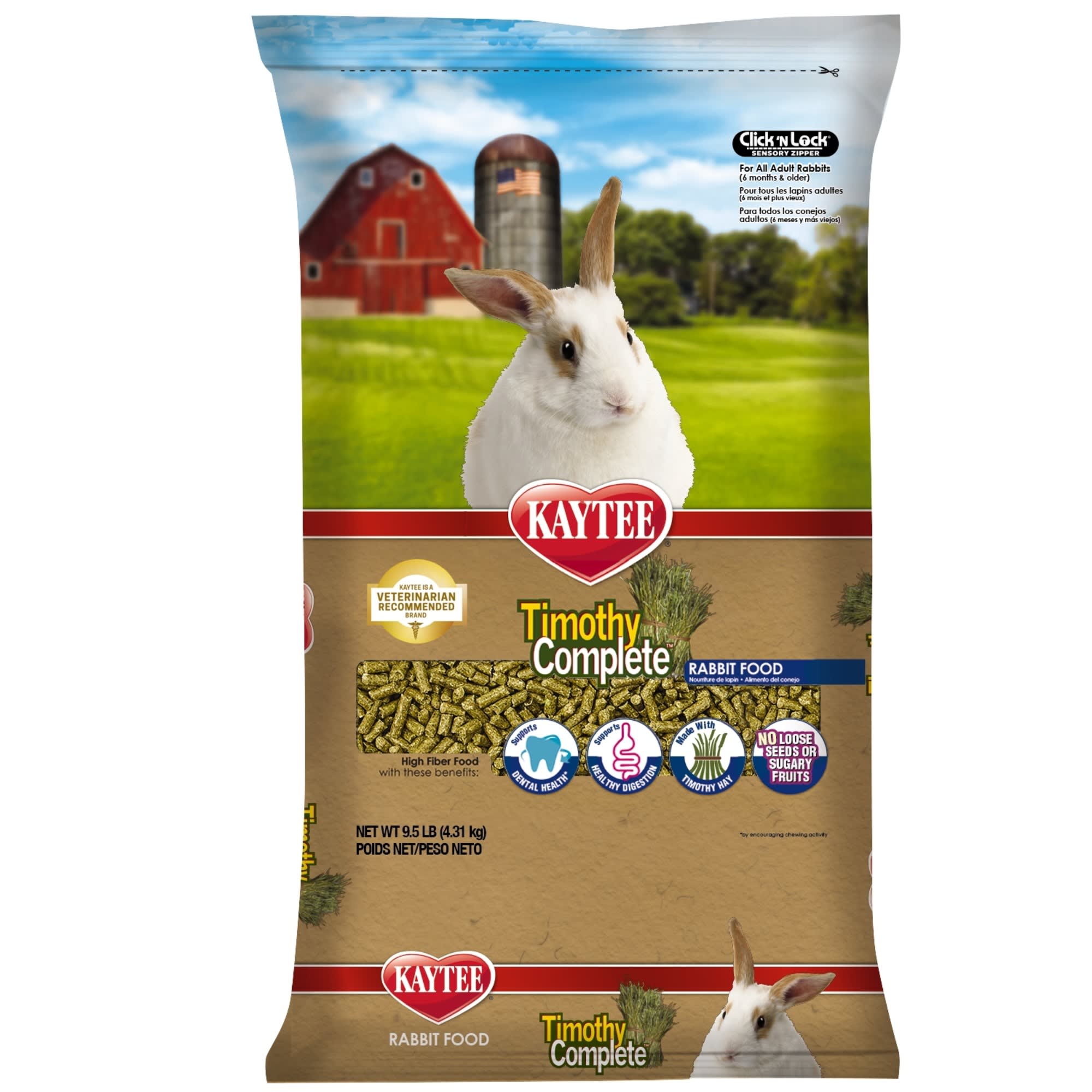 Kaytee Timothy Complete Rabbit Food, 9 