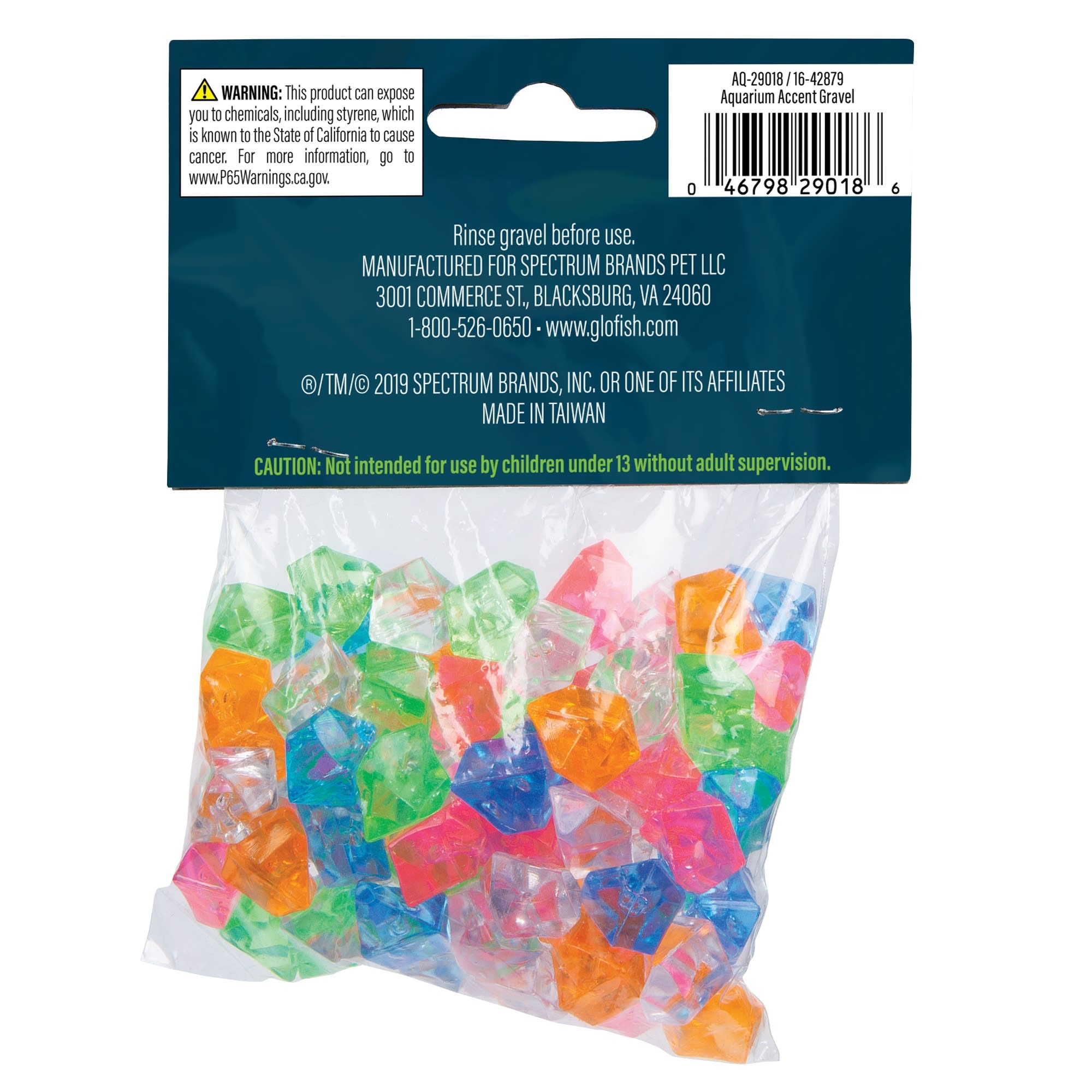 GloFish Accent Gravel - Multicolored Gems