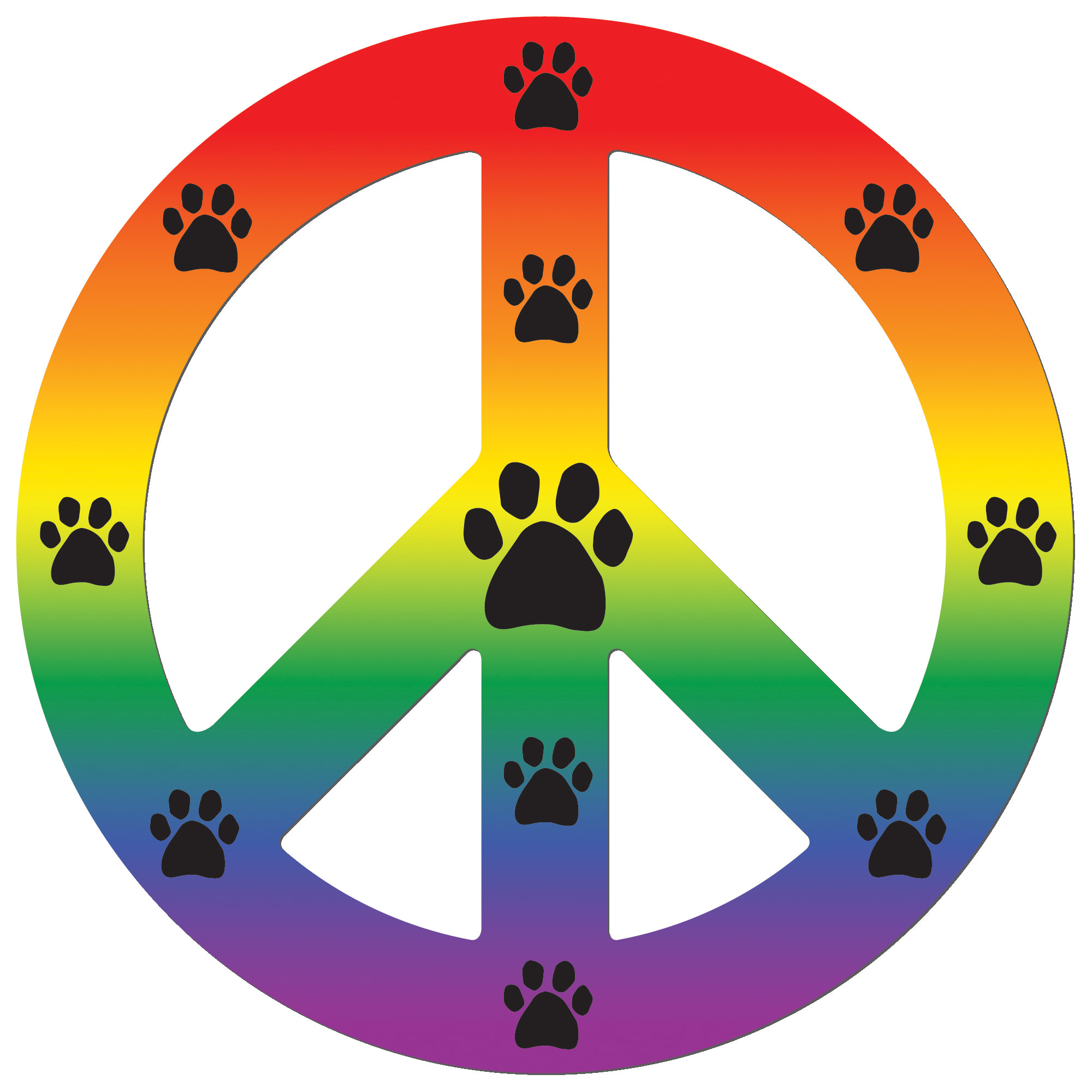 Imagine This Peace Dog Rainbow, Small Petco