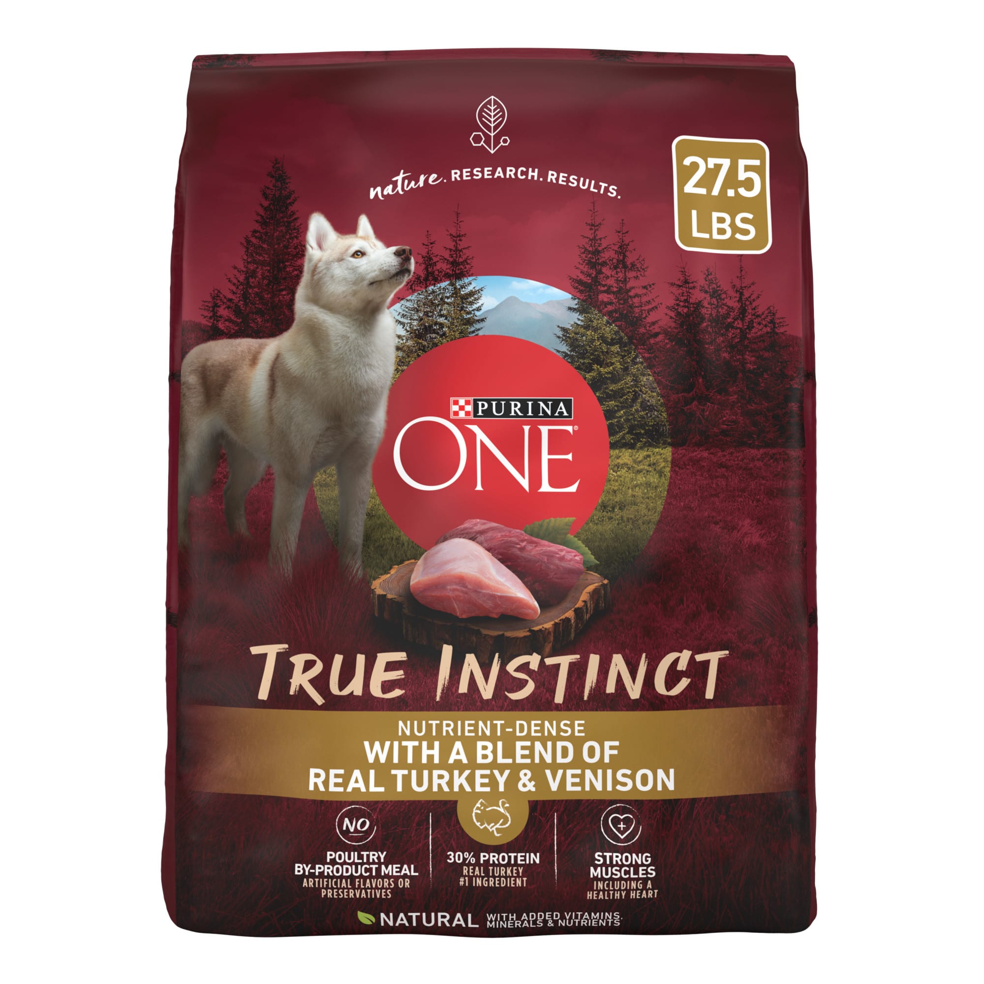 Purina ONE True Instinct With A Blend Of Real Turkey and Venison Dry Dog  Food, 27.5 lbs.