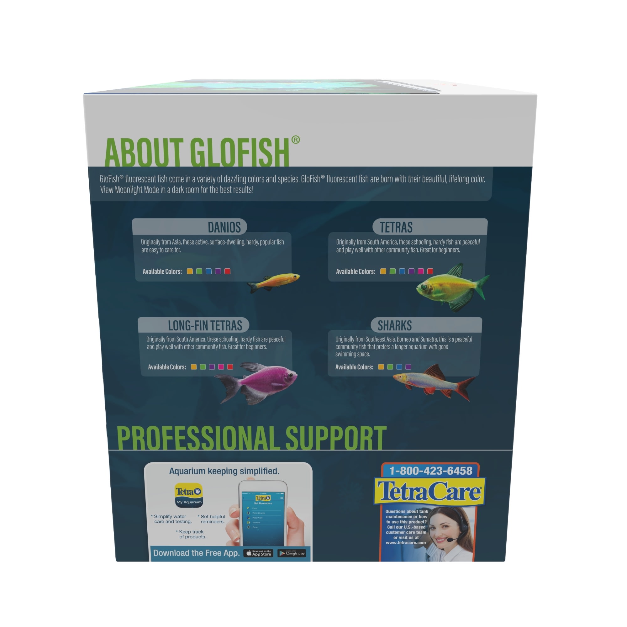 GloFish 5 Gallon Aquarium Kit With Blue & White LEDs, 16 L X 8.5