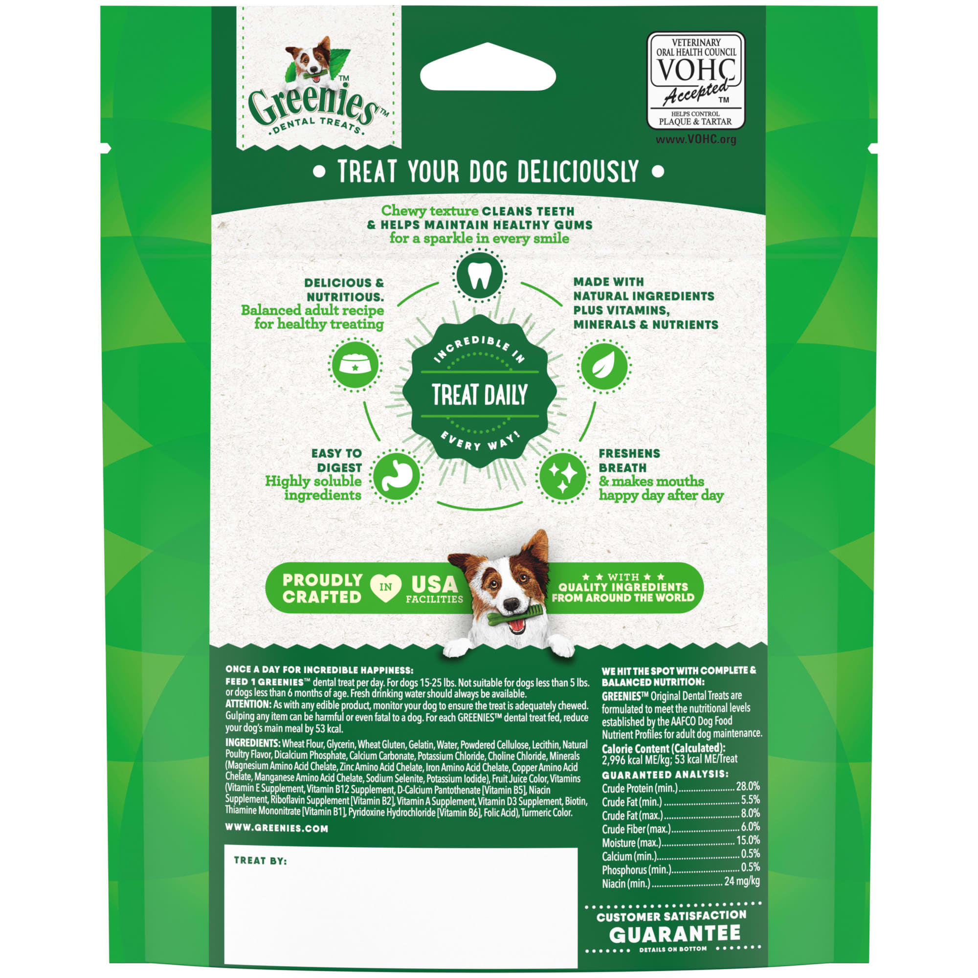 Greenies Original Petite Natural Dog Dental Care Chews Oral Health