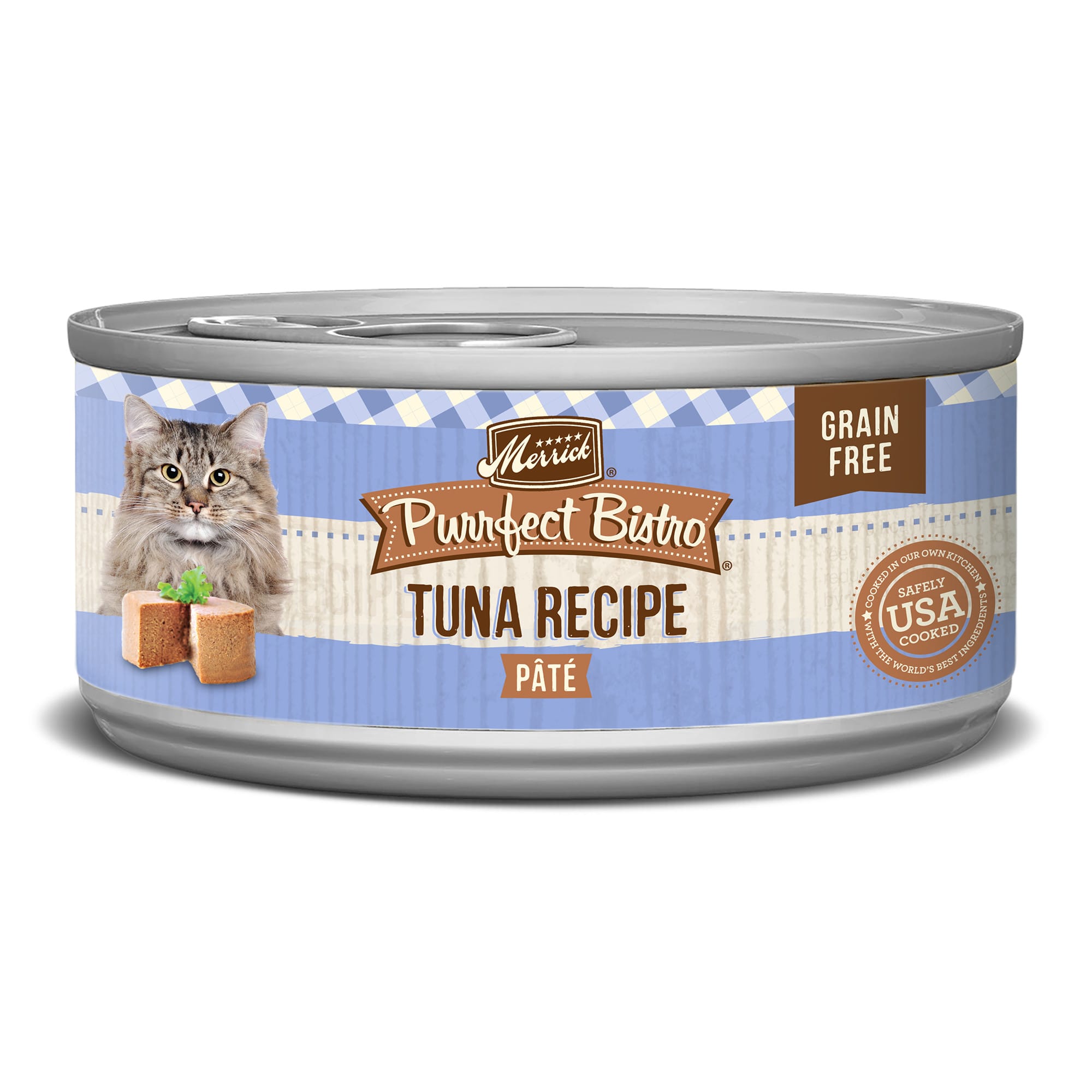 Merrick Purrfect Bistro Grain Free Tuna Recipe Pate Wet Cat Food, 5.5