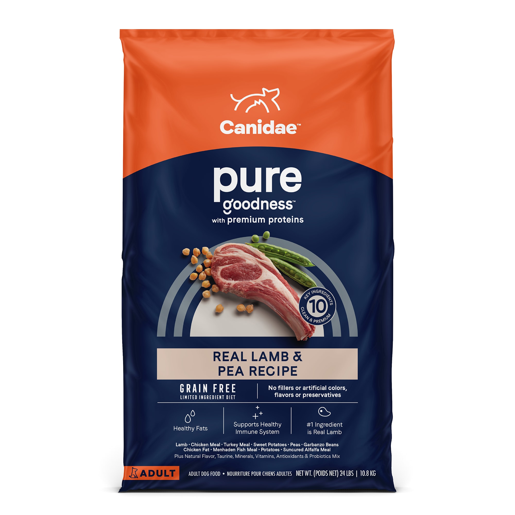 Canidae Pure Grain Free Limited Ingredient Real Lamb  Pea Dry Dog Food, 24  lbs. Petco