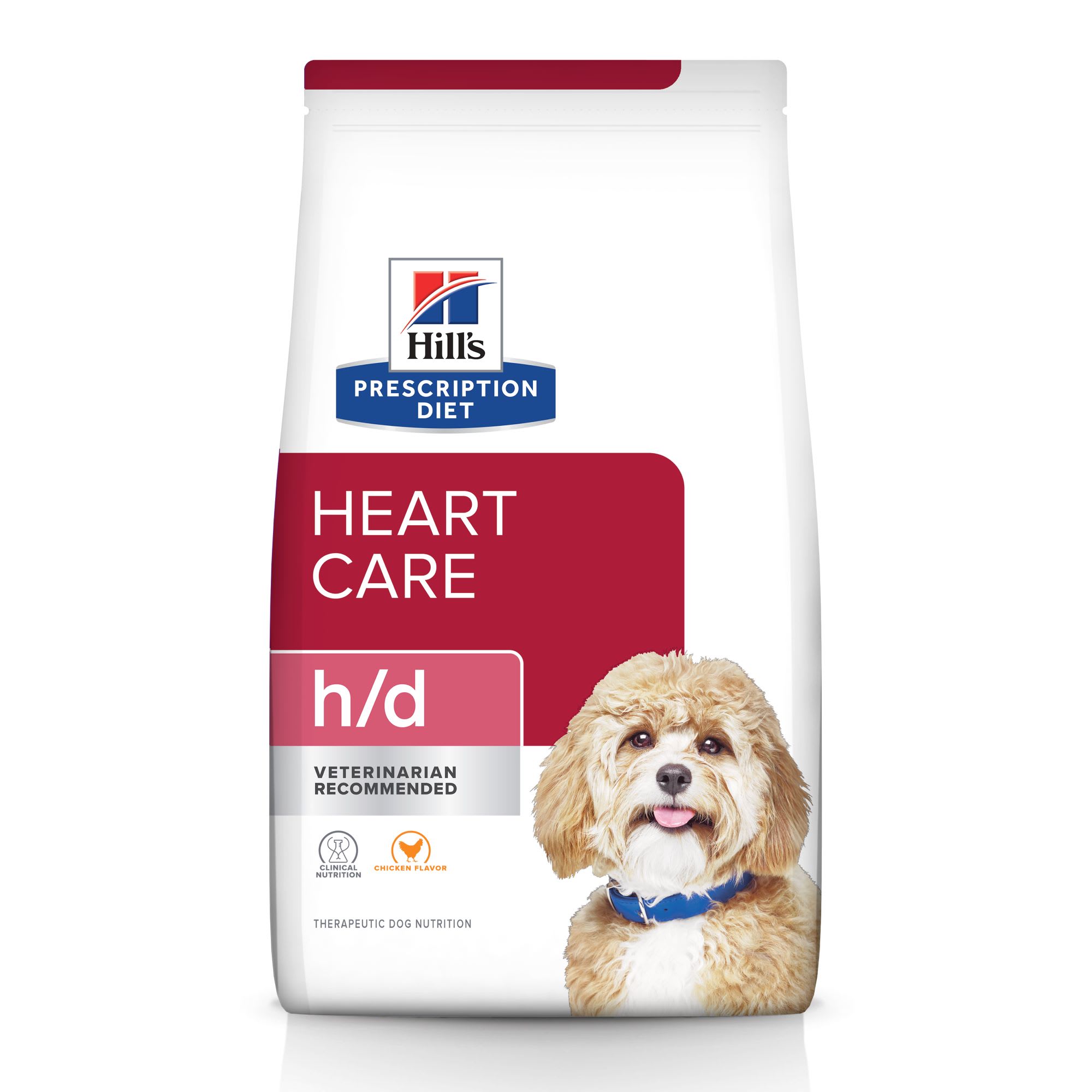 Hill's Prescription Diet h/d Heart Care Chicken Flavor Dry Dog Food, 17.6 lbs., Bag Petco