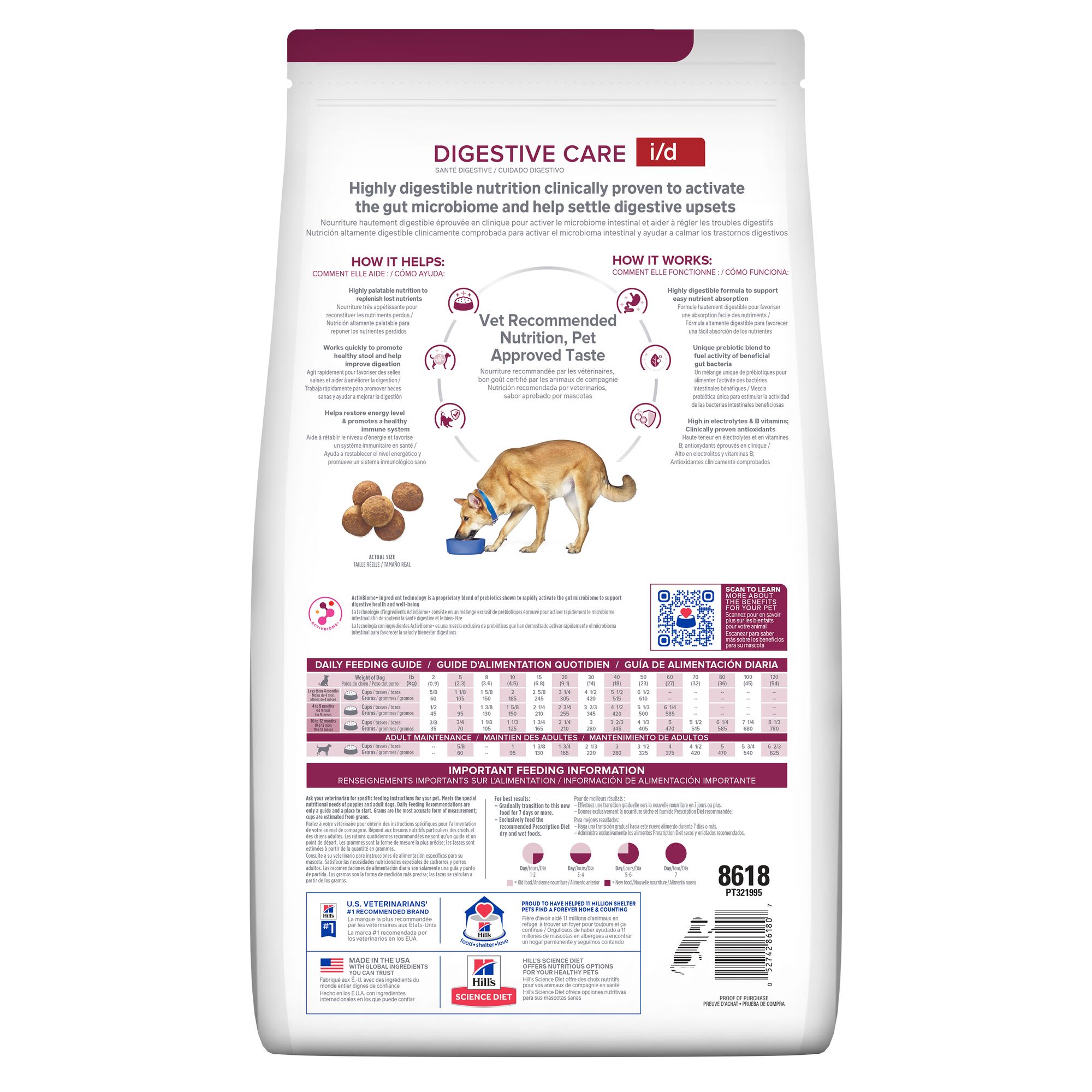 Hill's digestive store health dog food