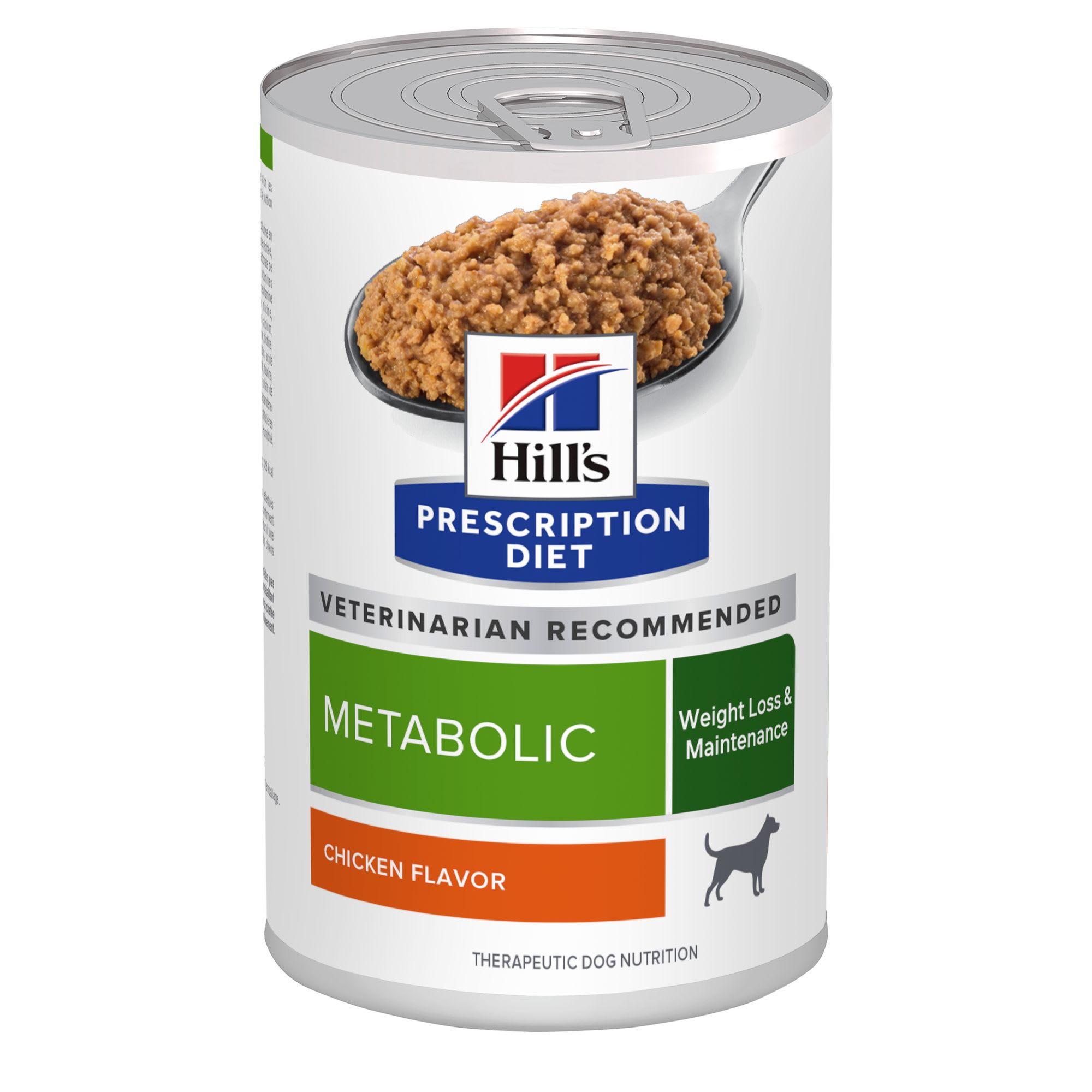 Hill S Prescription Diet Metabolic Weight Management Chicken Flavor Canned Dog Food 13 Oz Case Of 12 Petco