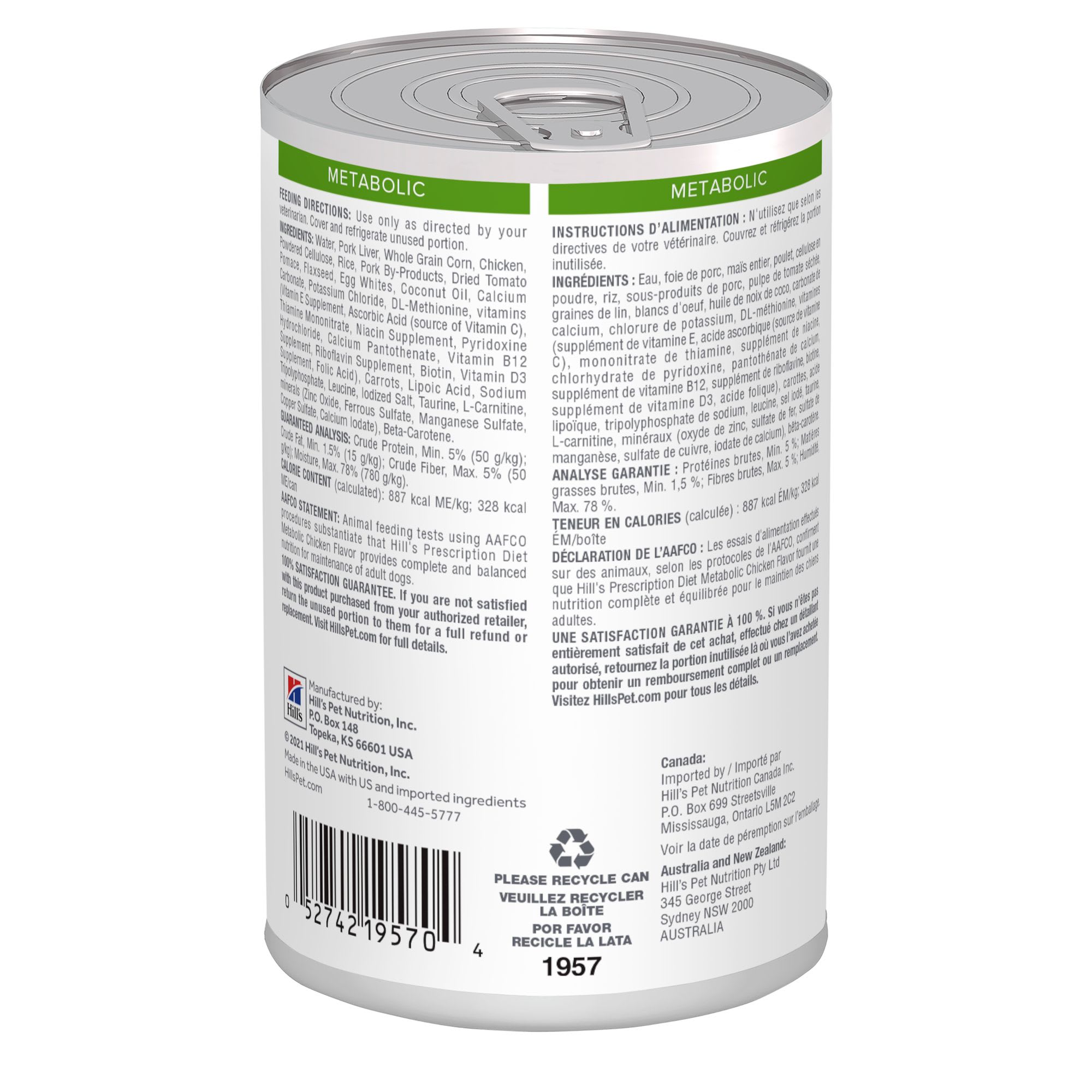 Hills metabolic 2025 canned dog food