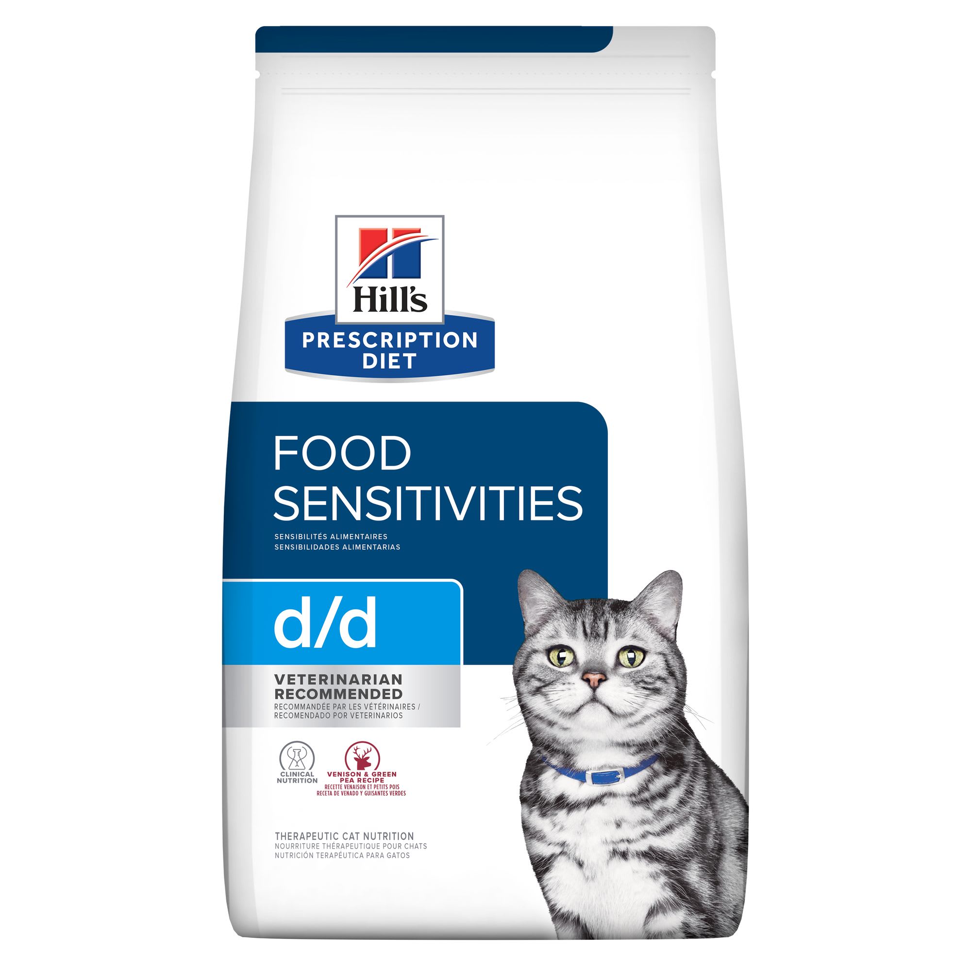 Hill s Prescription Diet d d Food Sensitivities Venison Green Pea Formula Dry Cat Food 8.5 lbs