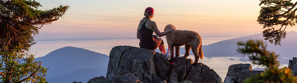 Dog & Owner Hiking