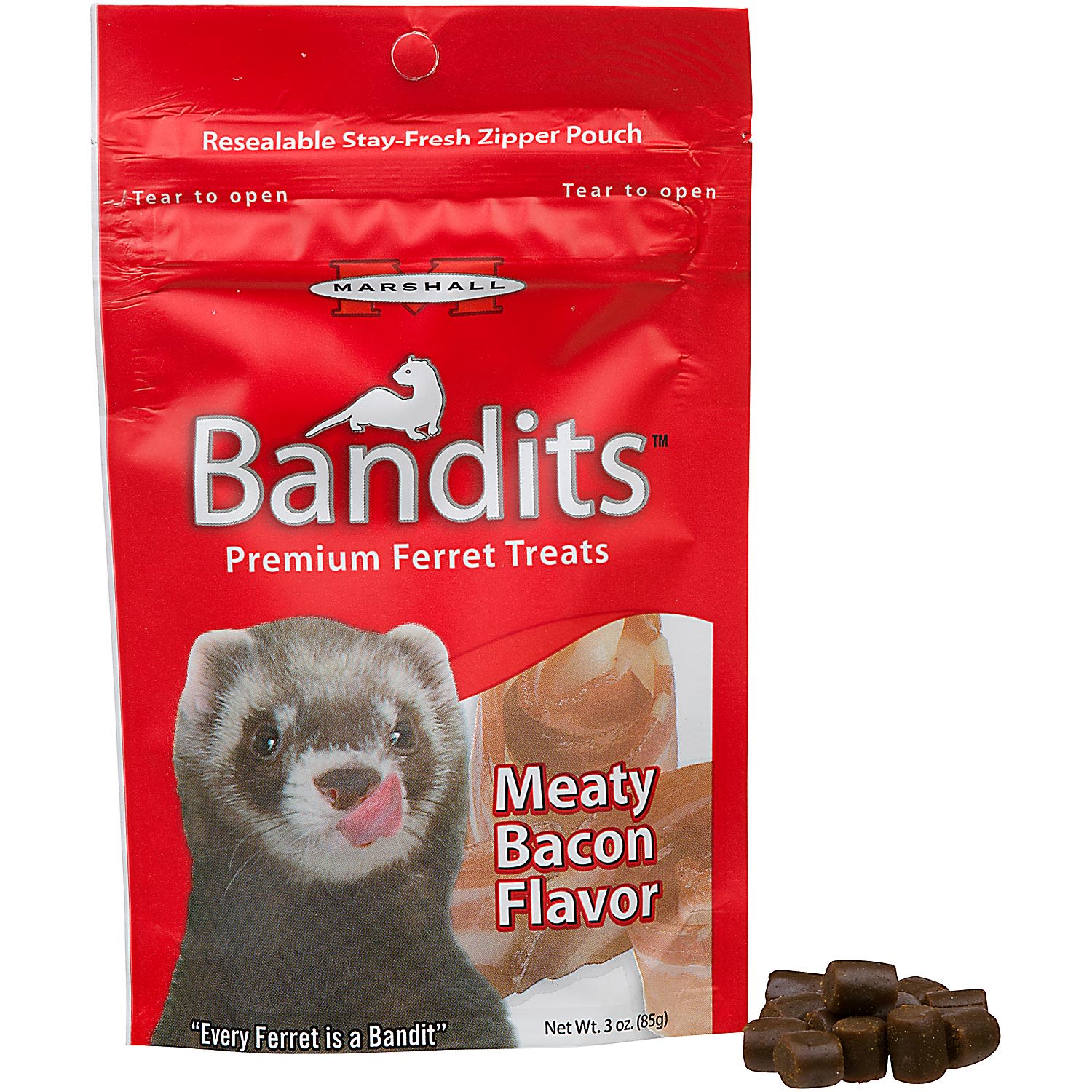 Marshall Pet Products Bandits Premium Bacon Ferret Treats 3 oz