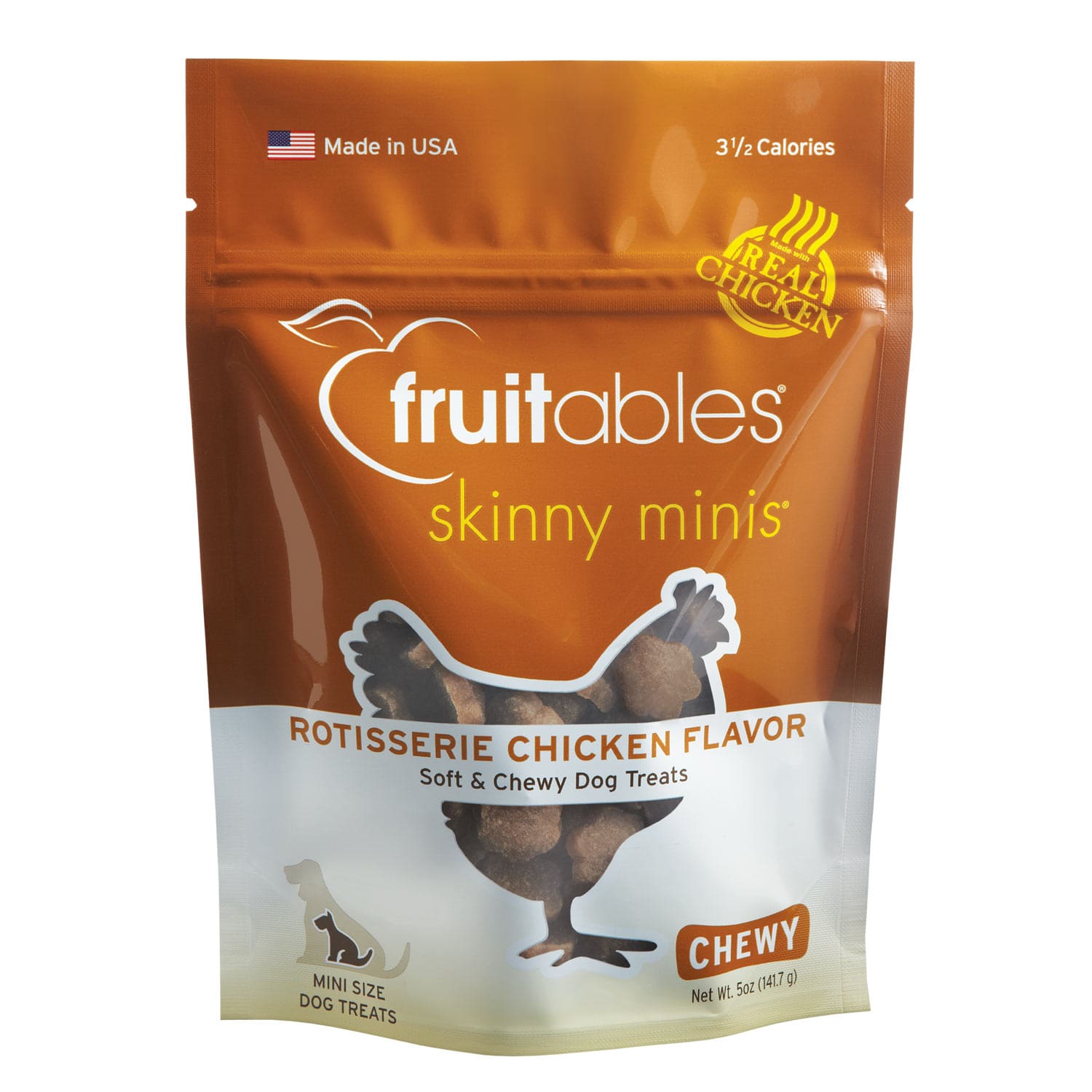 Fruitables Skinny Minis Chicken Soft Chewy Dog Treats 5 oz