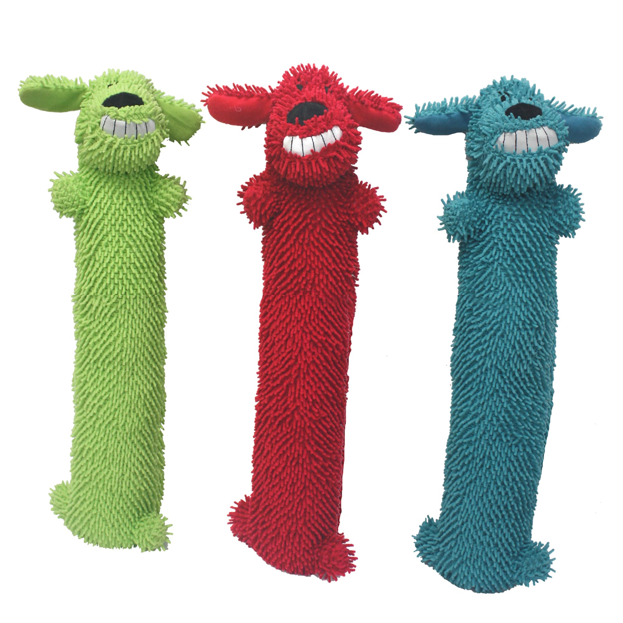 Multipet Loofa Dog Plush Dog Toy (Colors May Vary) 6