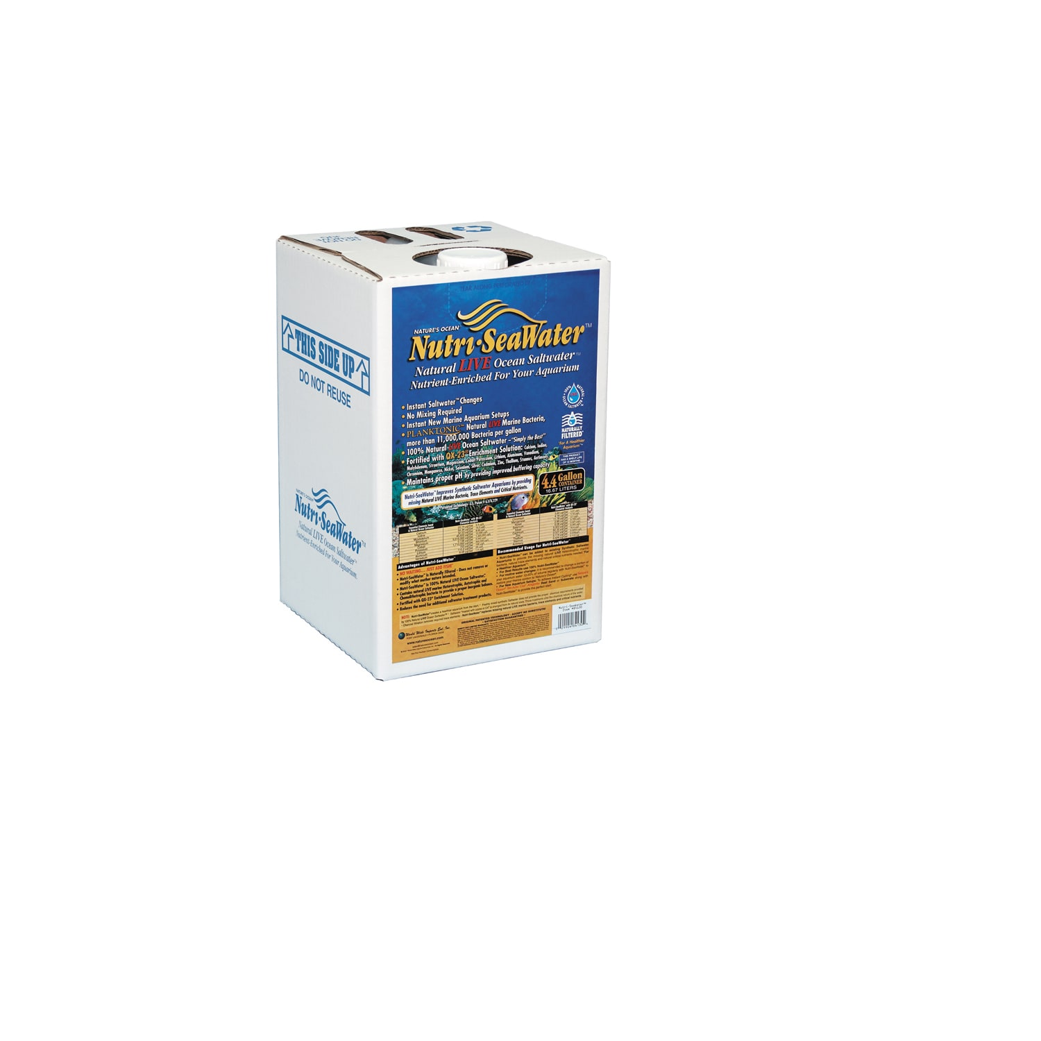 Nature s Ocean Nutri SeaWater Natural Live Ocean Saltwater 4.4 gallons