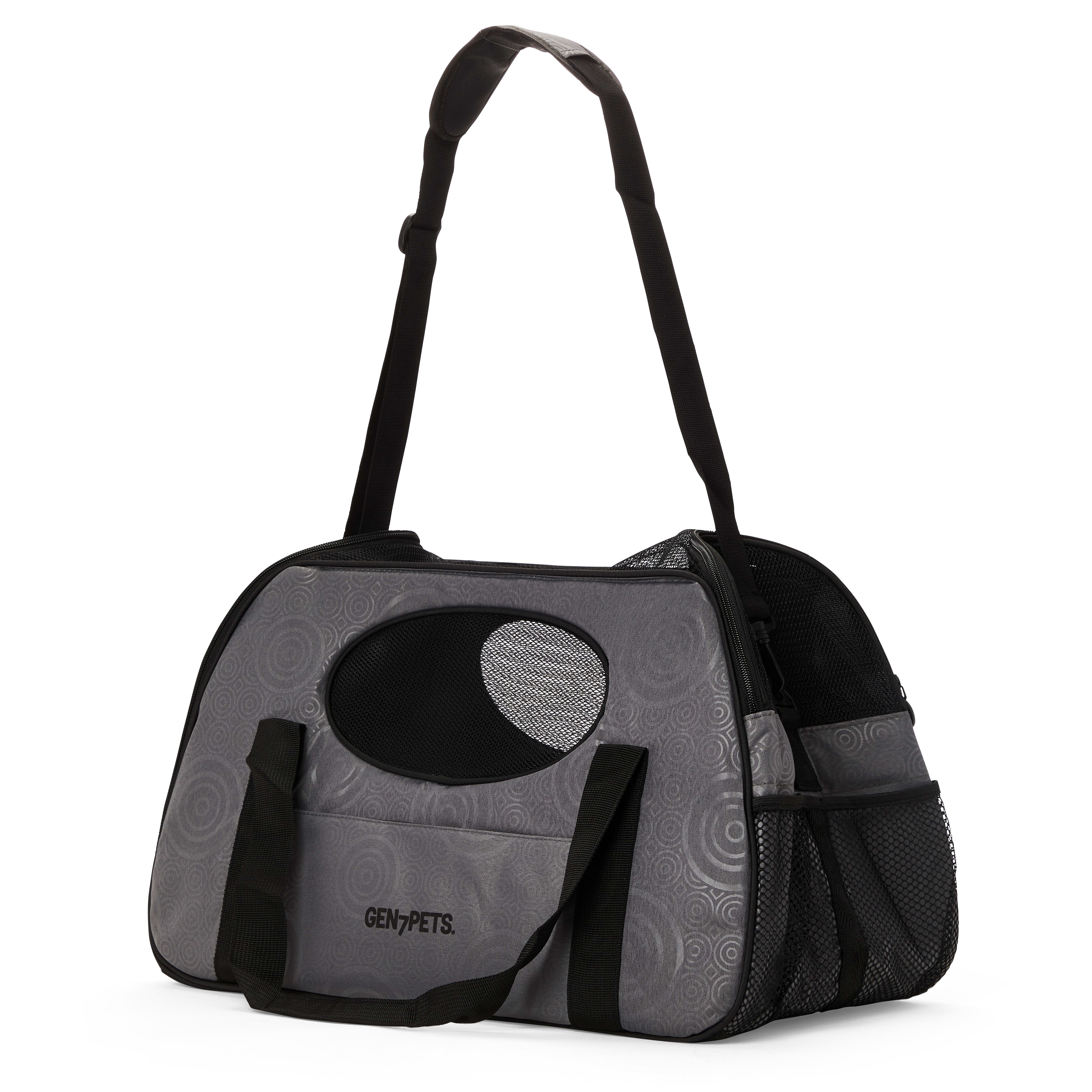 Gen7Pets Gray Large Fashion Pet Carrier with Comfort Pad & Tether