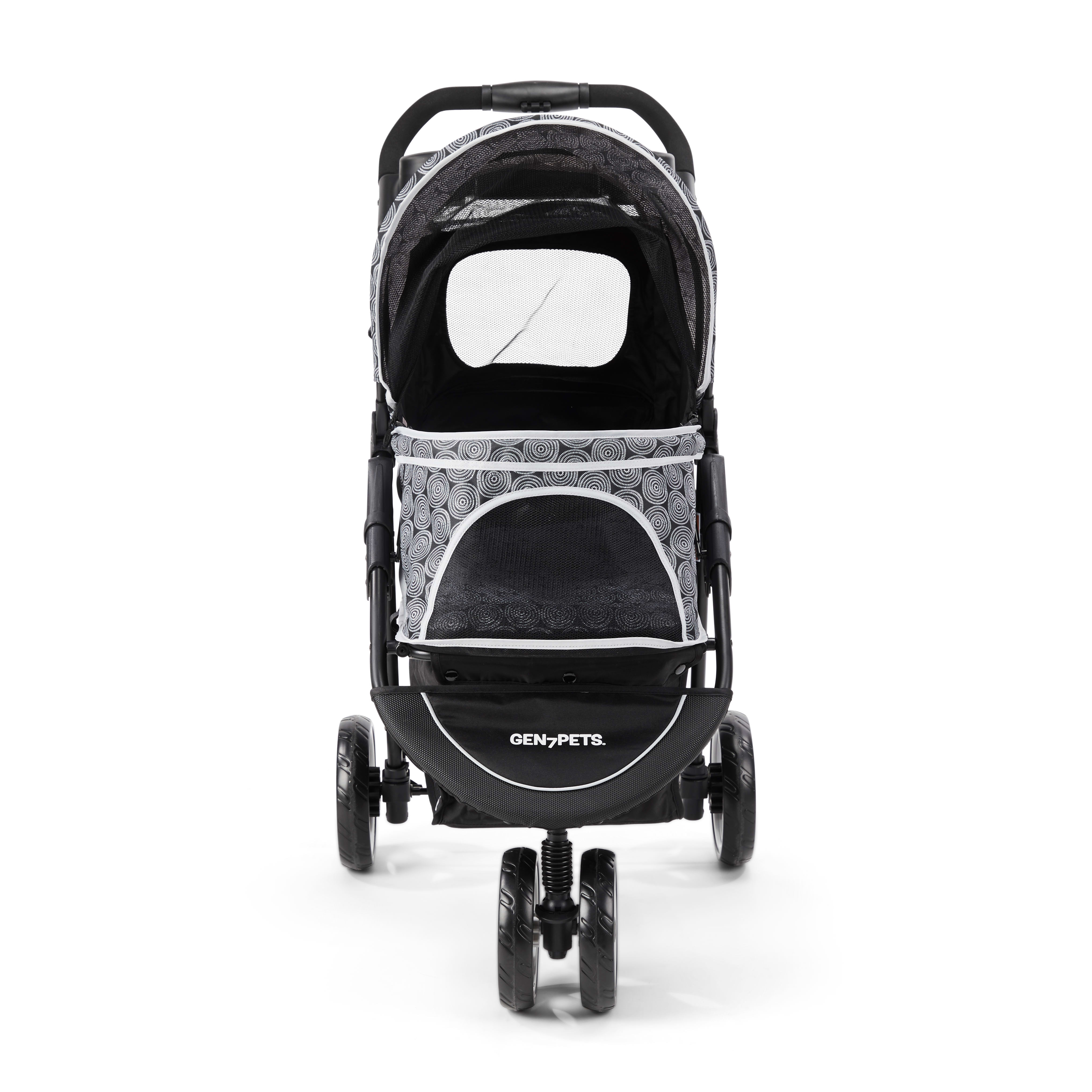 Gen7Pets Promenade Pet Stroller in White Black 37 L X 20 W X 40 H Petco