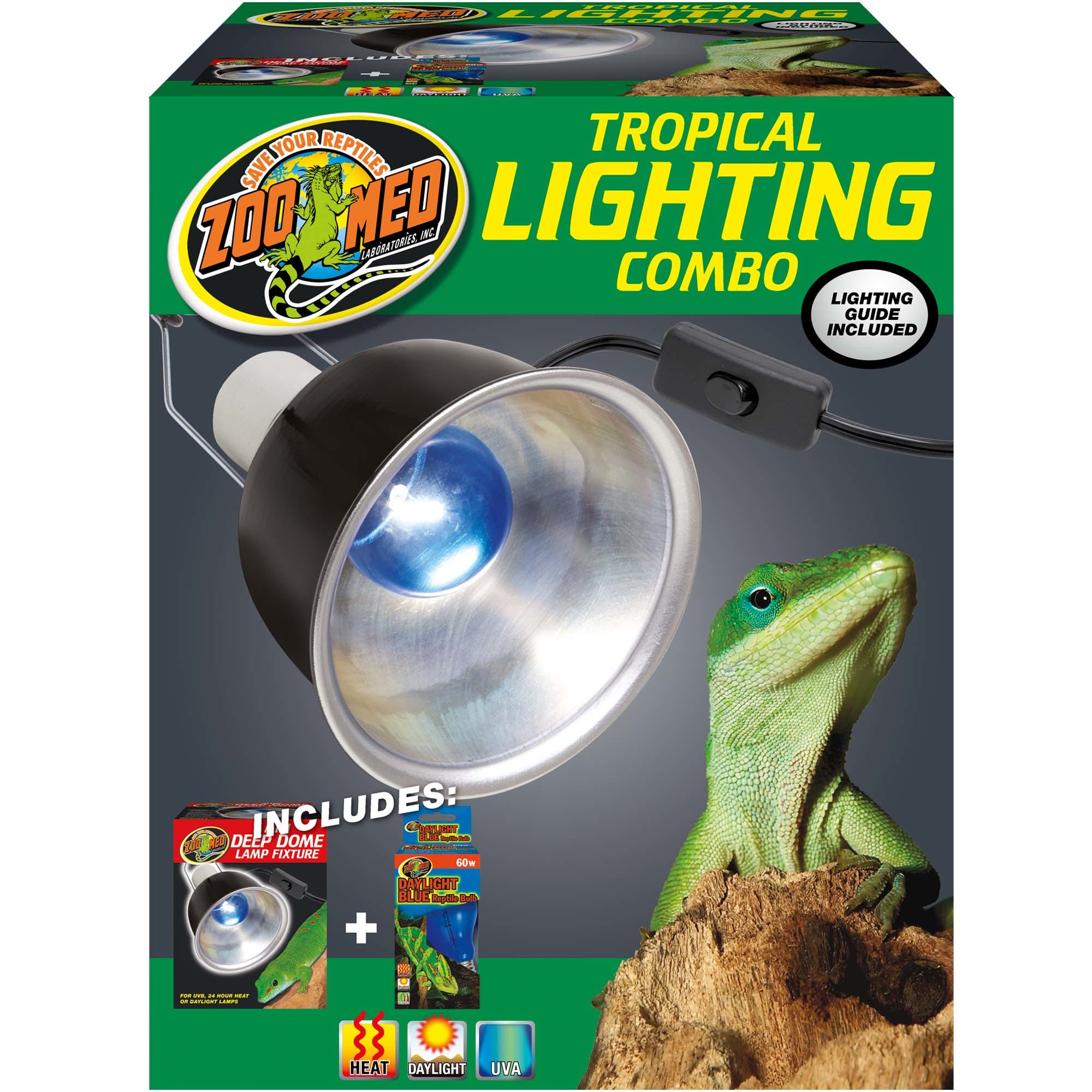 zoo med tropical uvb and heat lighting kit