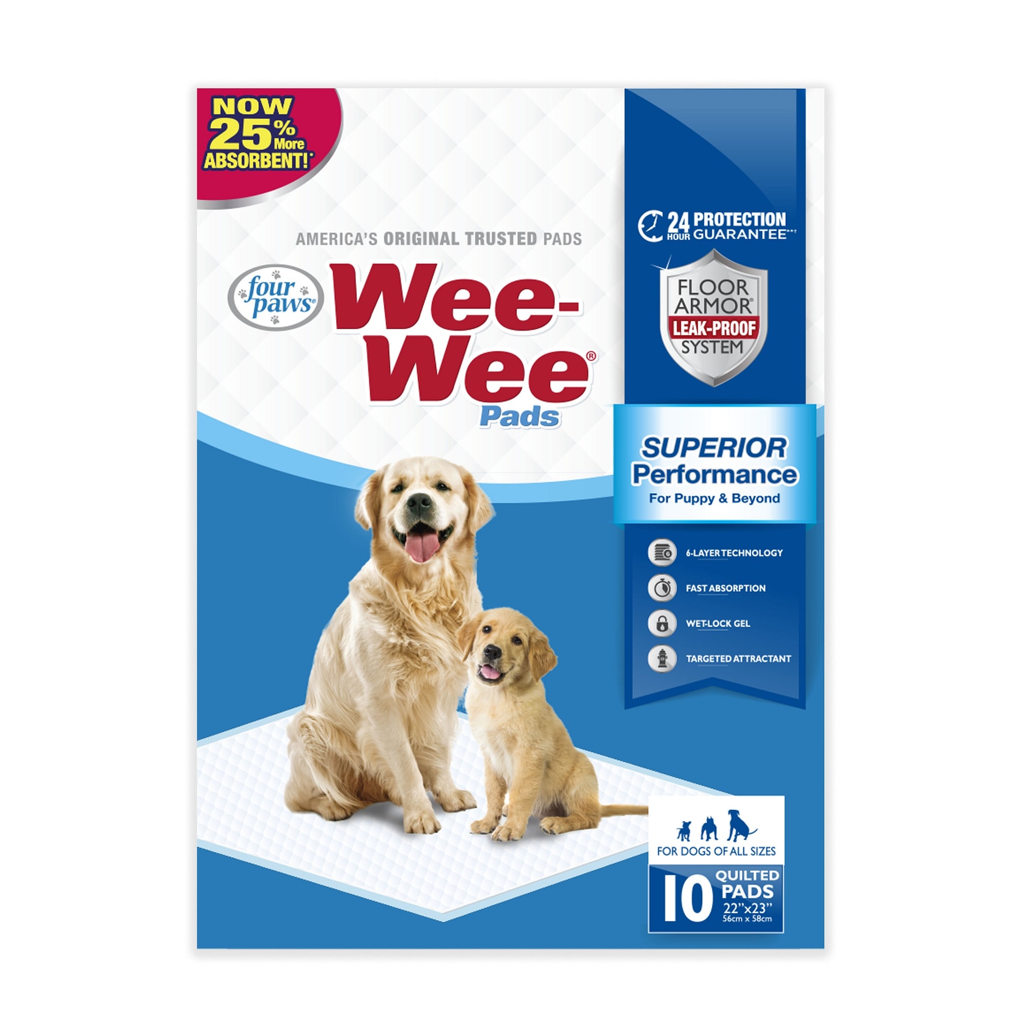 UPC 045663016104 product image for Wee-Wee Puppy Pads, Count of 10, 10 CT | upcitemdb.com