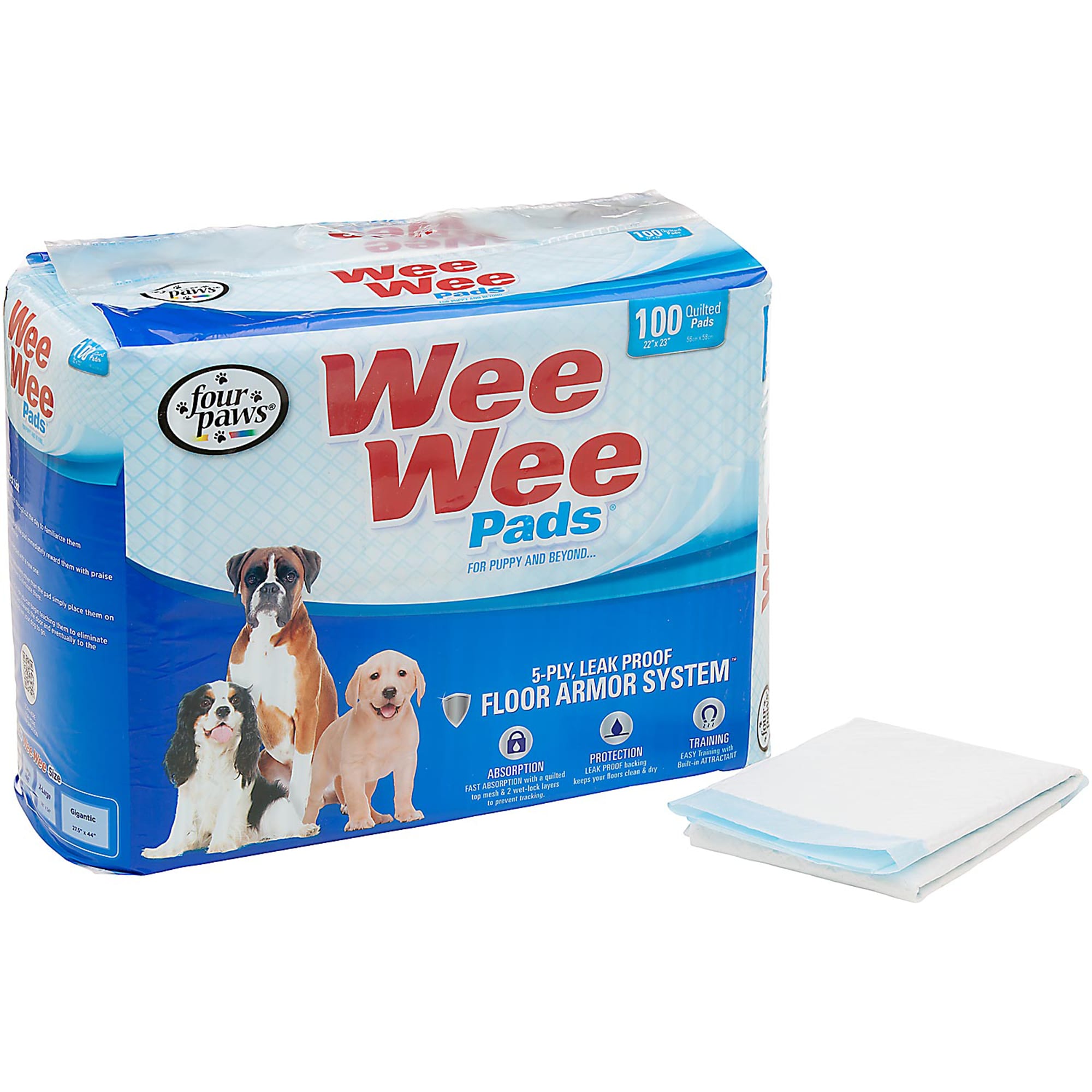 WeeWee Puppy Pads, 100 count. Petco
