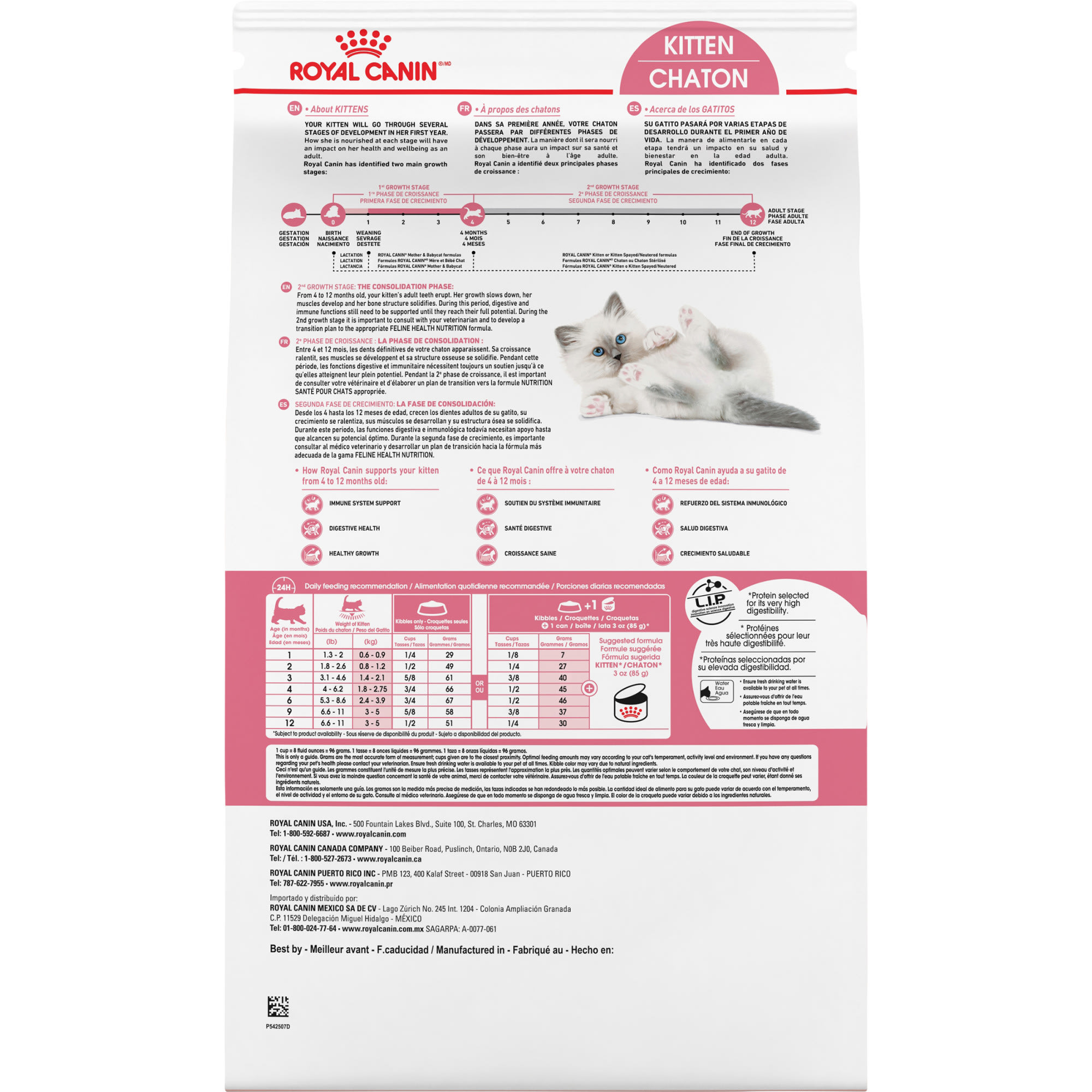 Royal Canin Feline Health Nutrition Kitten Dry Cat Food 3 Pound