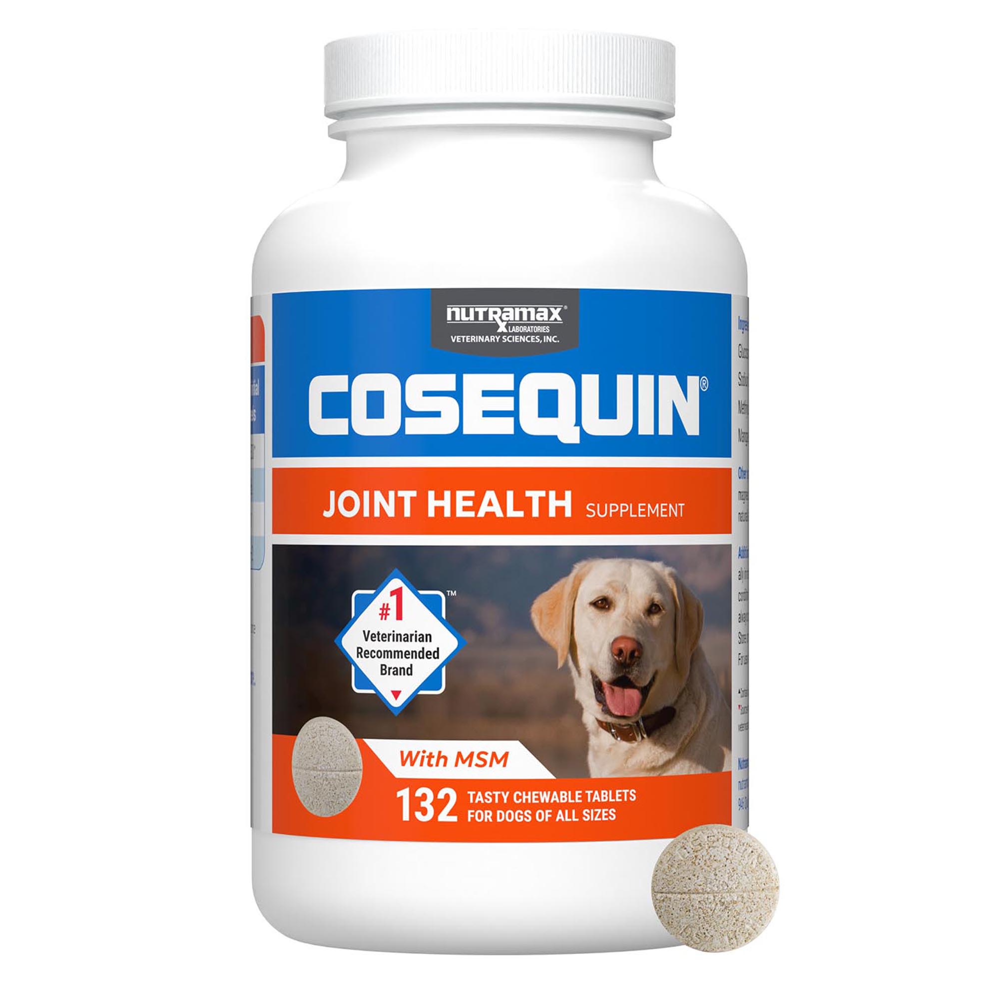 Cosequin Joint Health Supplement Plus MSM 132 Chewable Tablets for Dogs
