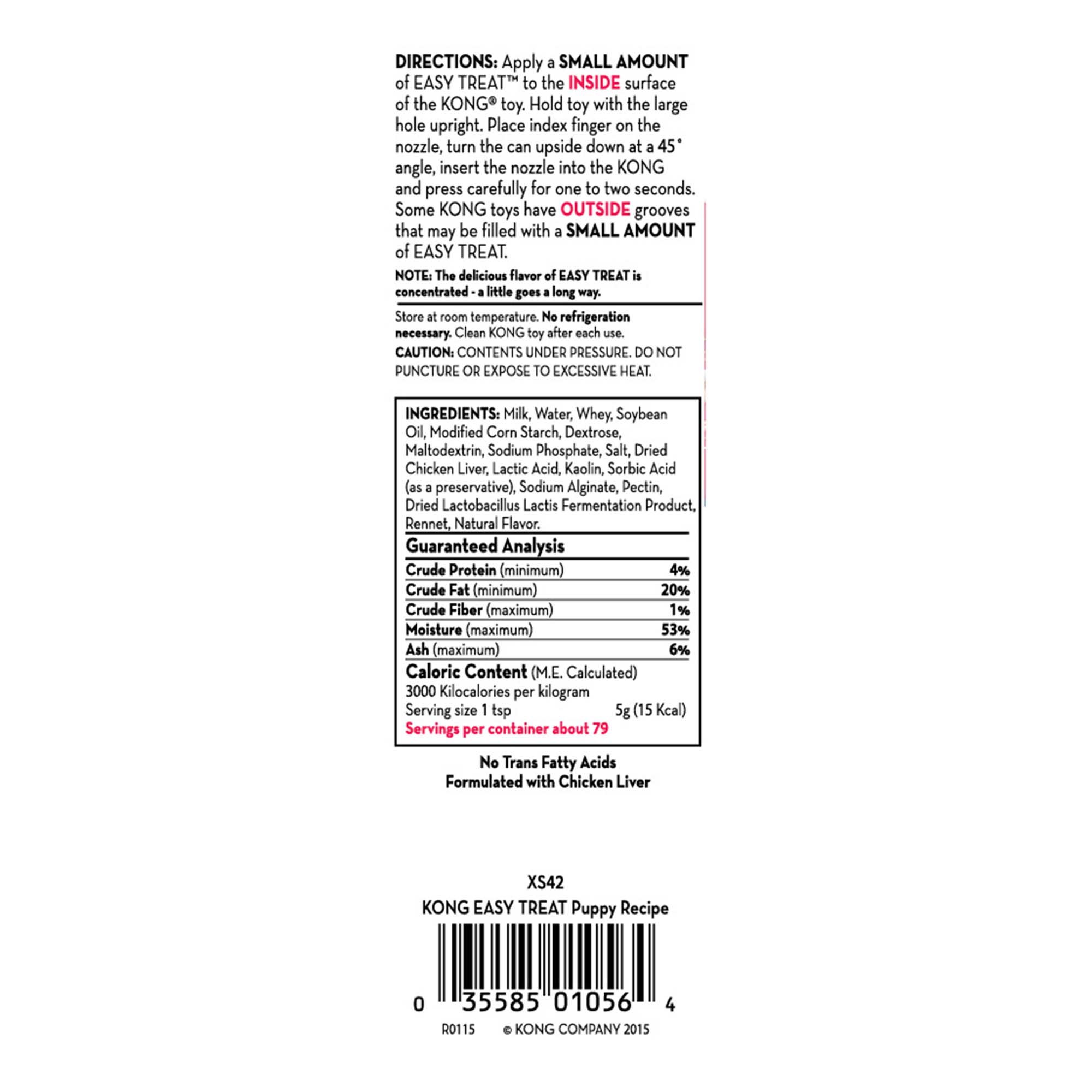 Kong Easy Treat Filler - Training Treats for Dogs, 8 Oz (Pack of 2) with  Recipe Card (Pepperoni Paste Recipe) by Raptor Bros