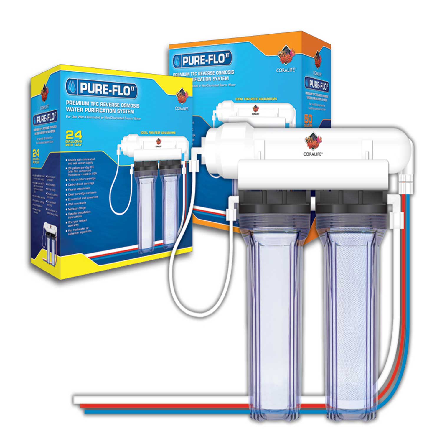 UPC 096316760004 product image for Coralife Pure Flo II Reverse Osmosis 2 Canister System, 15.2